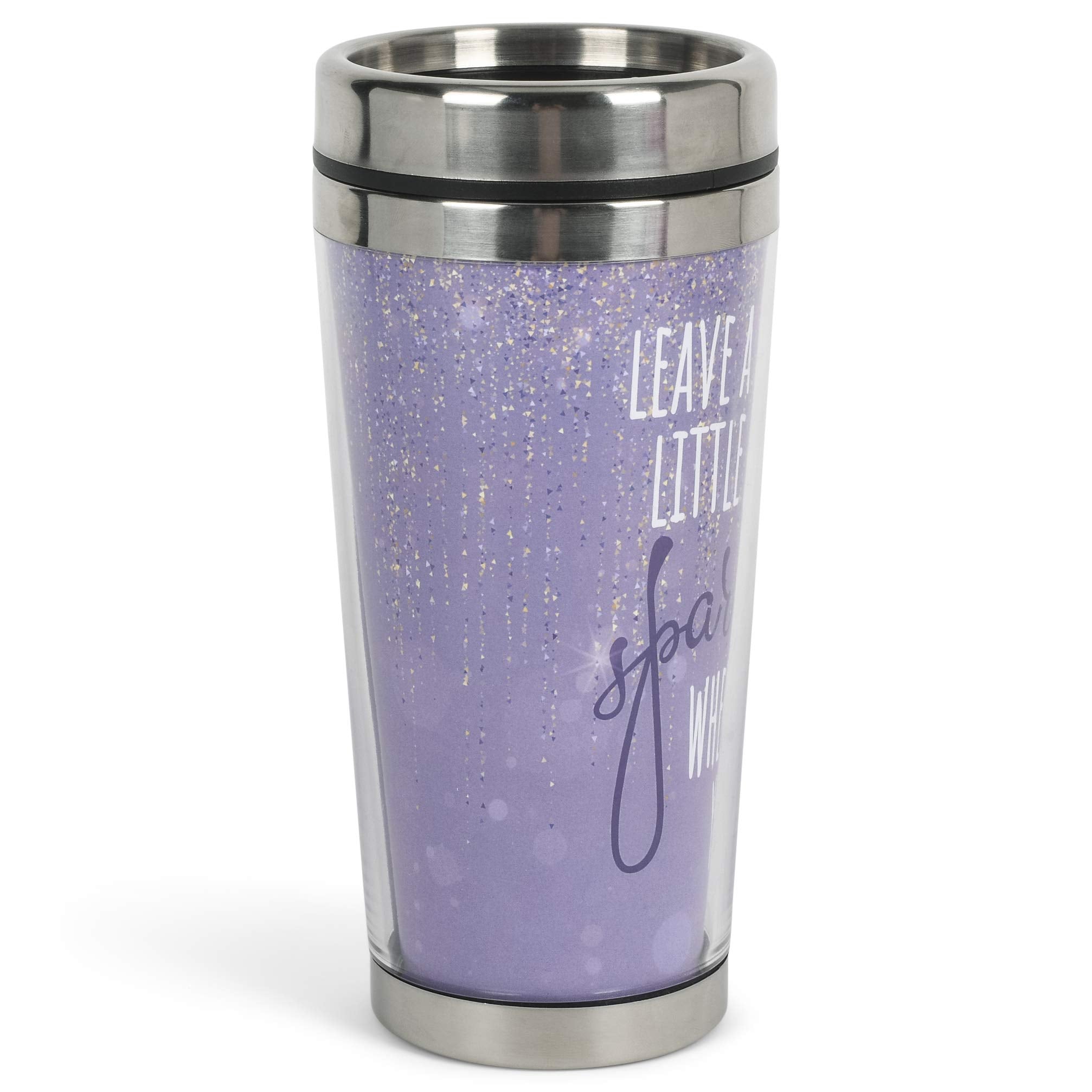 Leave A Little Sparkle Purple 16 Ounces Stainless Steel Travel Mug Tumbler