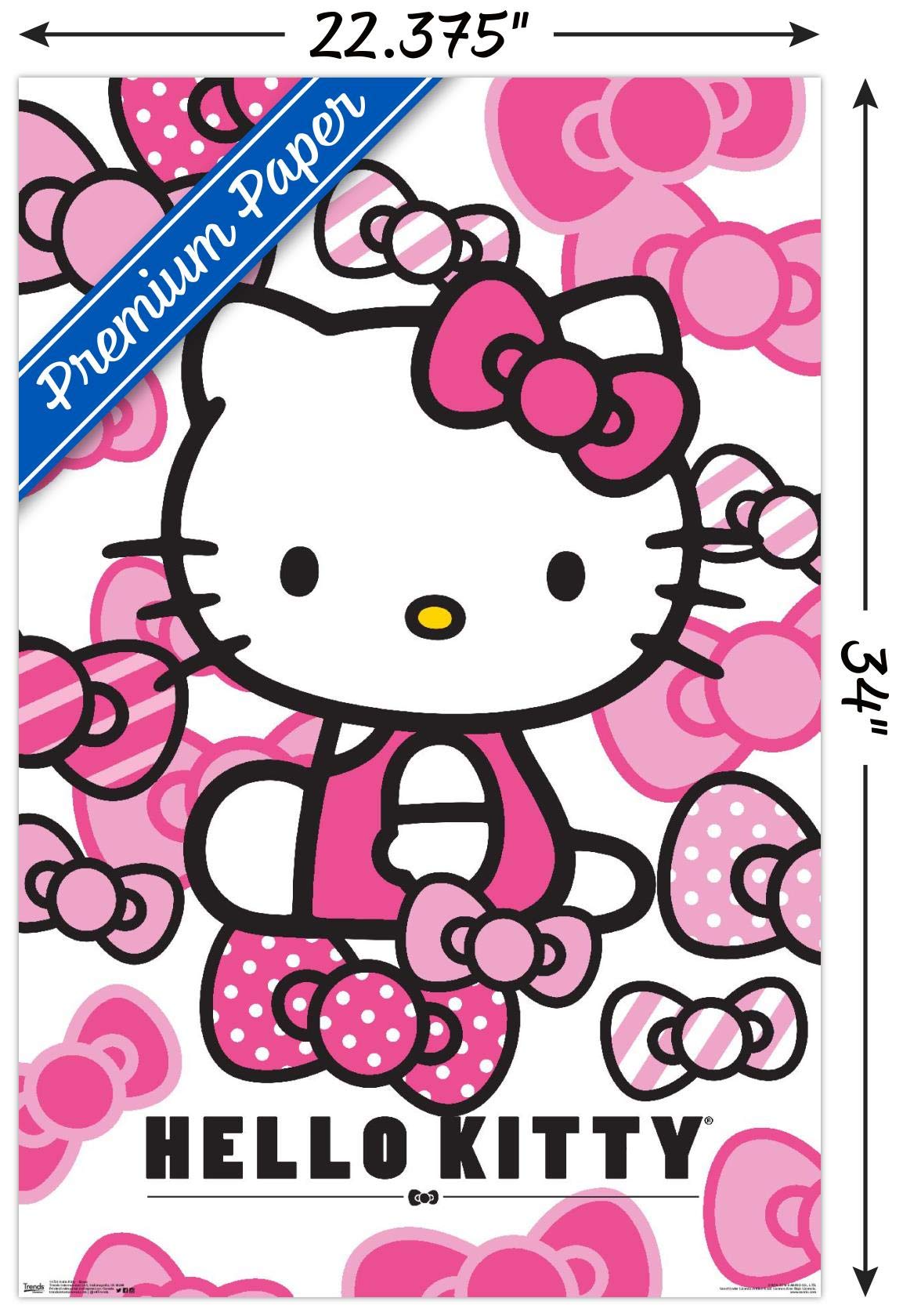Trends International Hello Kitty - Bows Wall Poster, 22.375'' X 34'', Premium Unframed Version