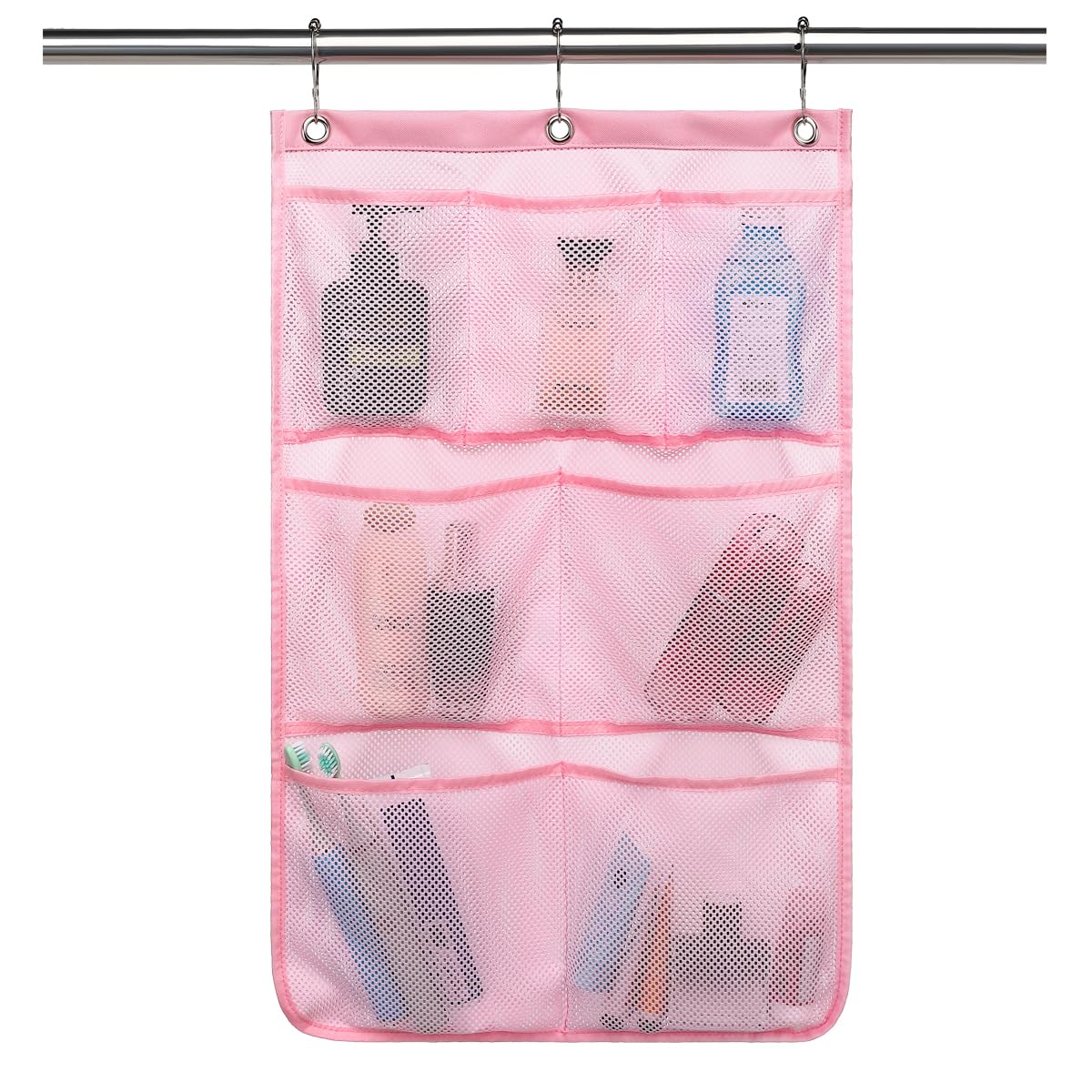 GYEUKHAM Hanging Mesh Shower Caddy for Bathroom - Quick Drying Portable Shower Organizer with Multiple Pockets for Soap,Shampoo 