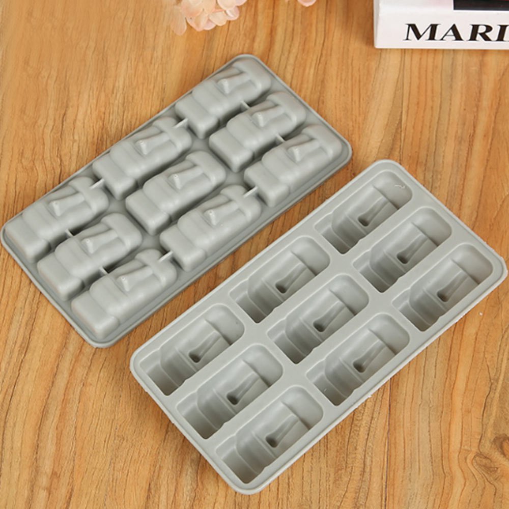 2 Pcs 9 Cavity Easter Island Moai Head Stone Statues Ice Cube Trays Tpr Chocolate Candy Jello Soap Mold