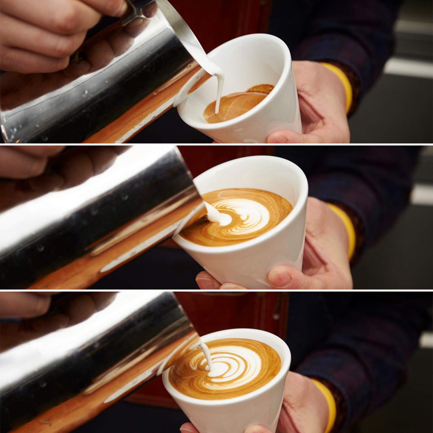 Milk Frothing Pitcher Cup, 32Oz/900Ml Milk Frother Cup Stainless Steel Steaming Pitcher Milk Jug Coffee Latte Art Cappuccino Esp