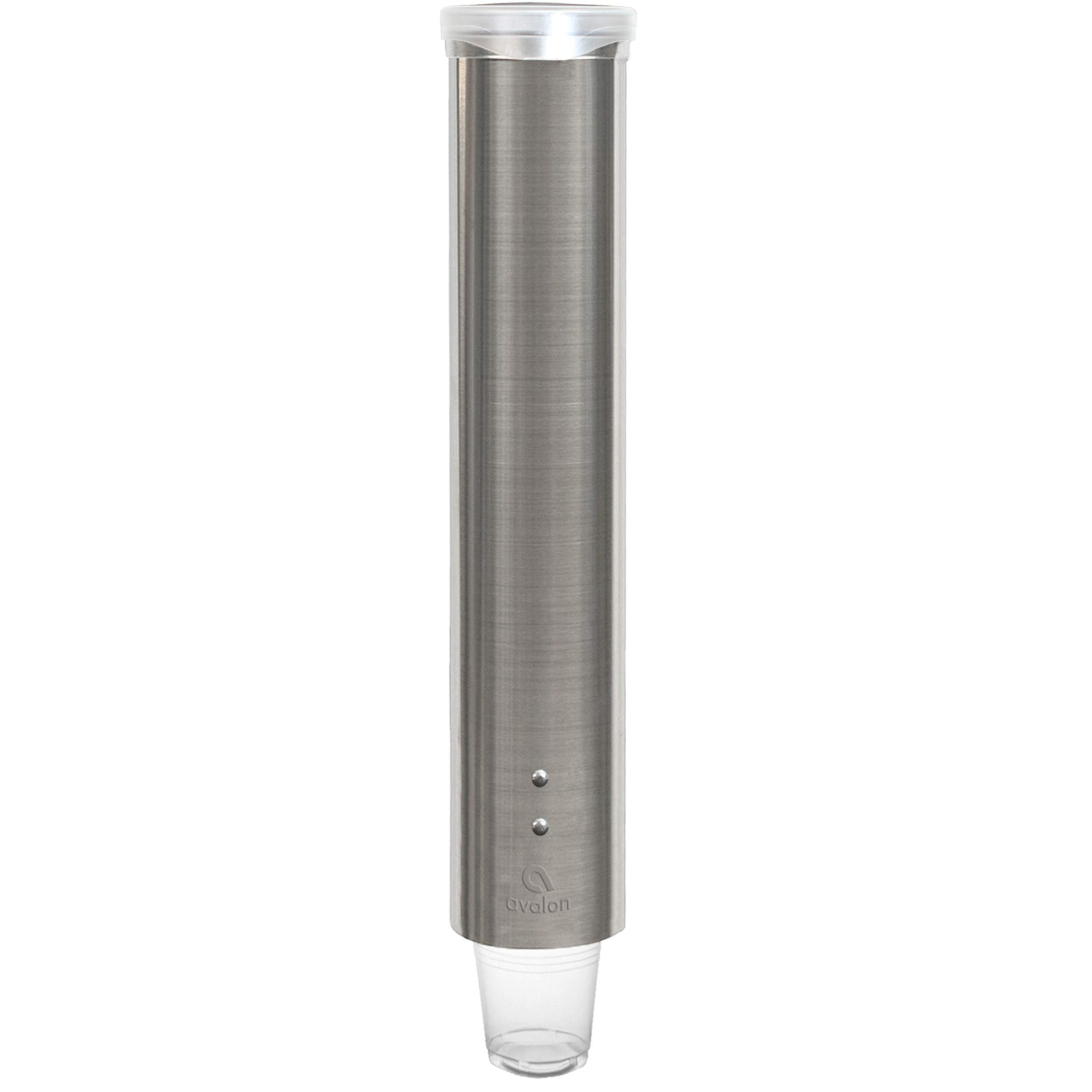 Avalon Stainless Steel Adjustable Pull Type Cup Dispenser, Fits Most Sized Cups, Dent Proof, Fingerprint Resistant