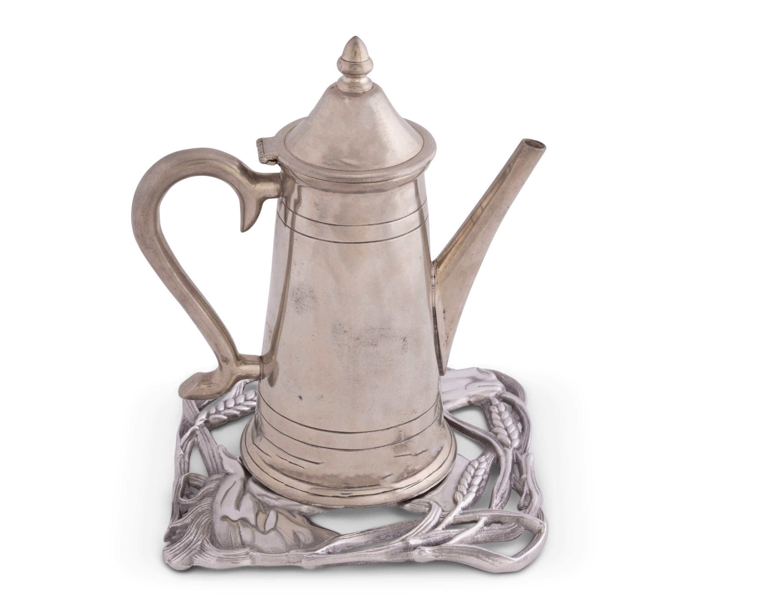 Arthur Court Designs Aluminum Horse With Wheat Trivet Hot Pans Pots Dishes Or Teapot 8 Inch Diameter