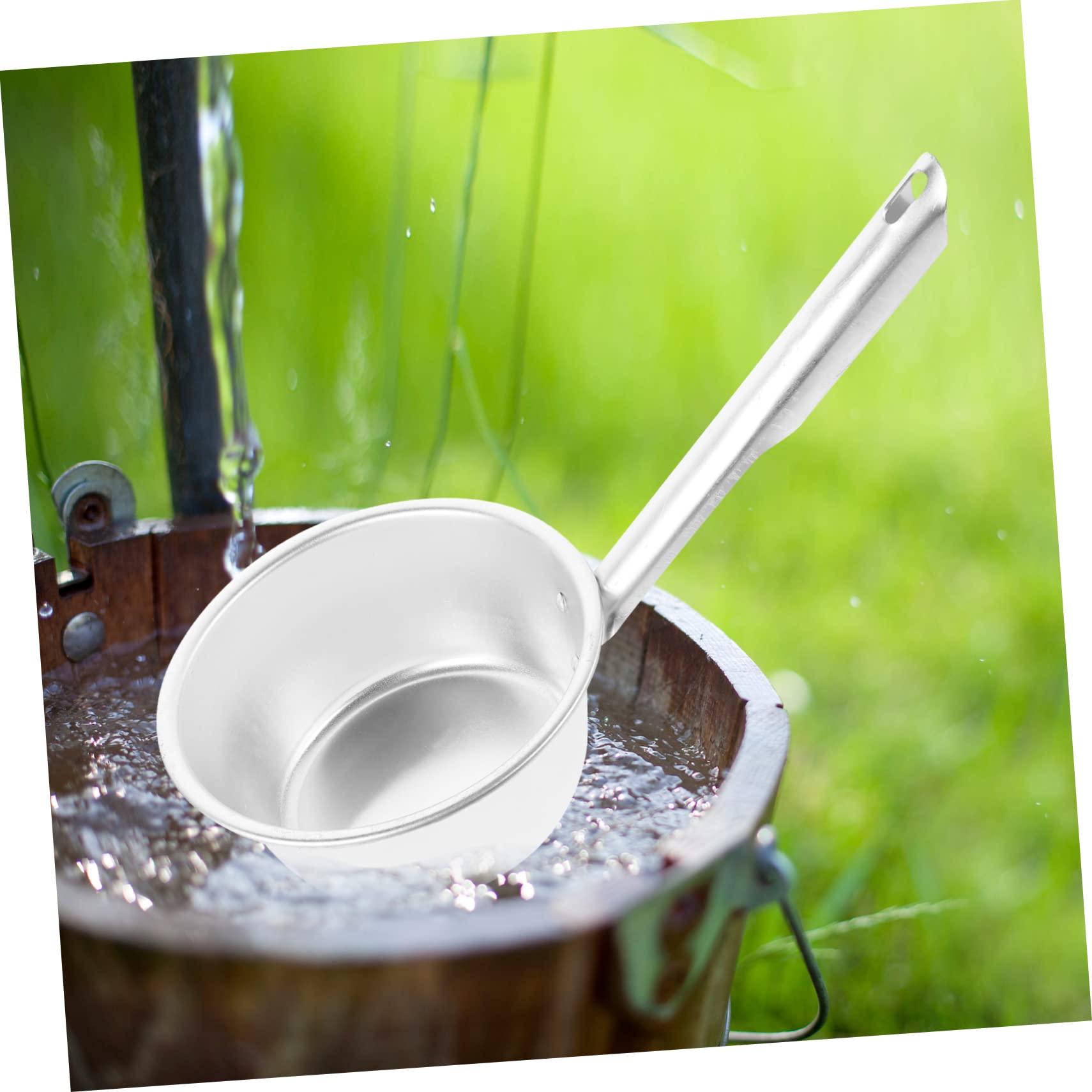 Offsch Aluminum Water Scoop Outdoor Watering Ladle Large Water Scoop Water Soup Dipper Stainless Steel Ladle For Home Stainless