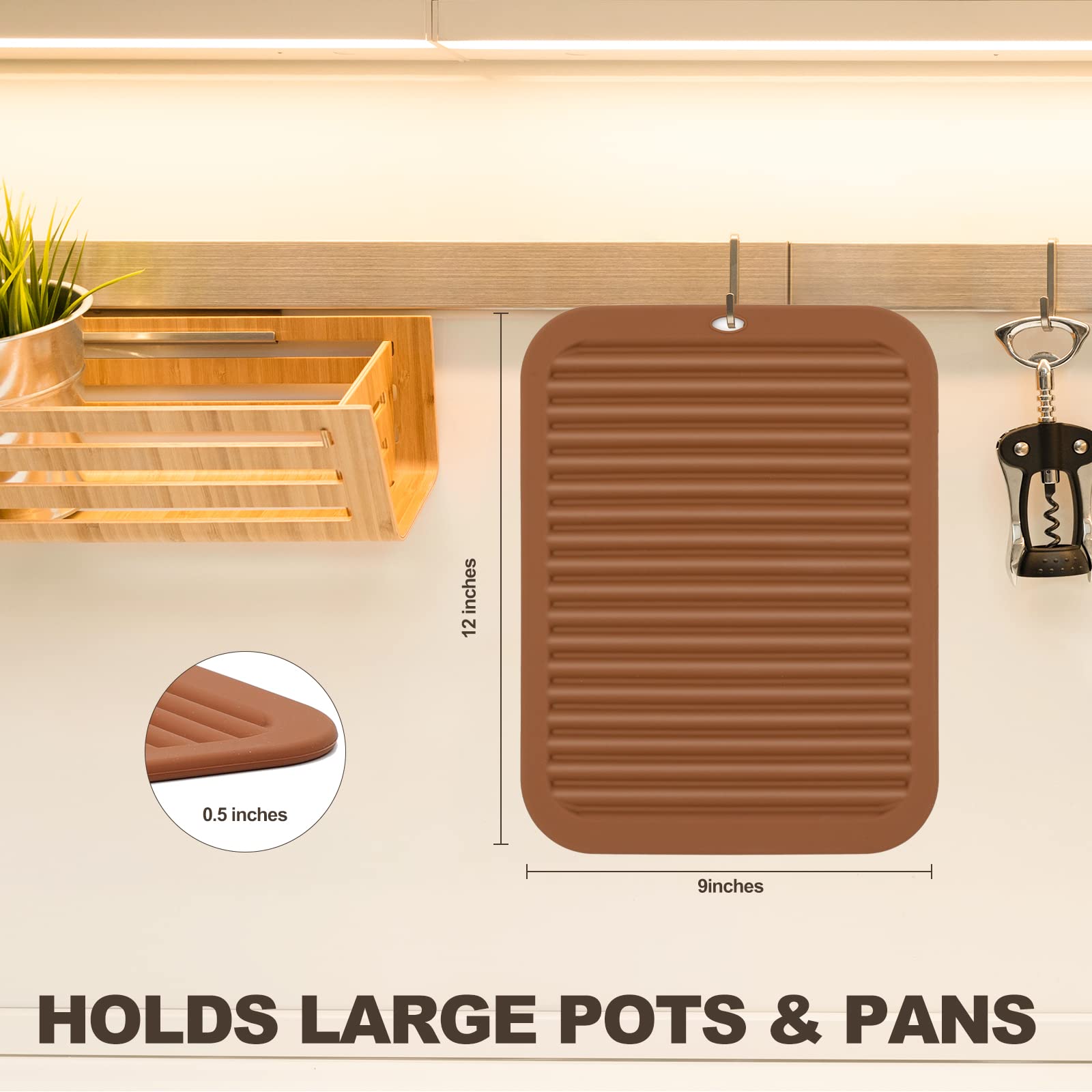 Joyhalo Silicone Trivet Mats Pot Holder Hot Pads Plate Holder Gripper Pad Garlic Peeler Drying Mat Coasters