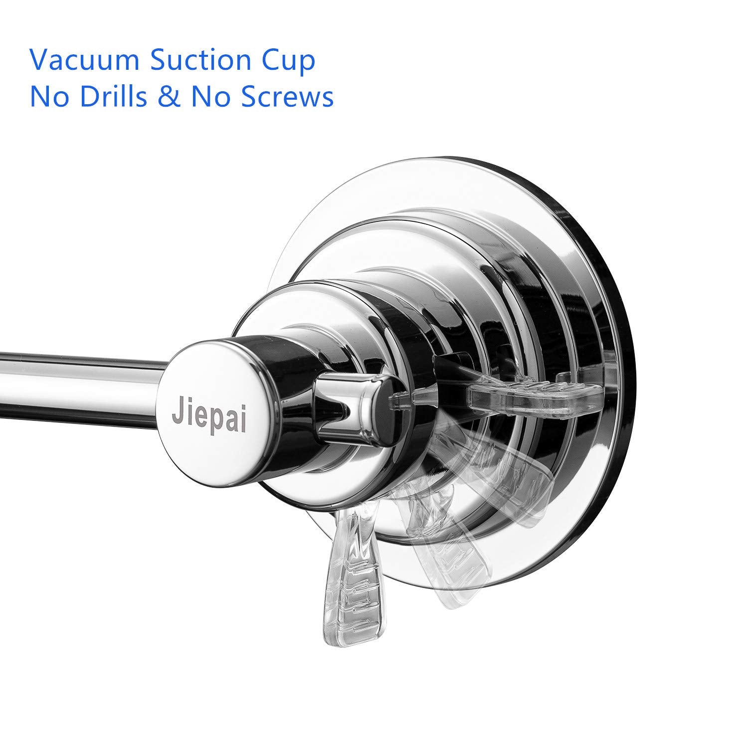 JiePai Suction Cup Towel Bar 16 Inch Removable Vacuum Suction Towel Holder Suction Towel Rack for Bathroom Kitchen