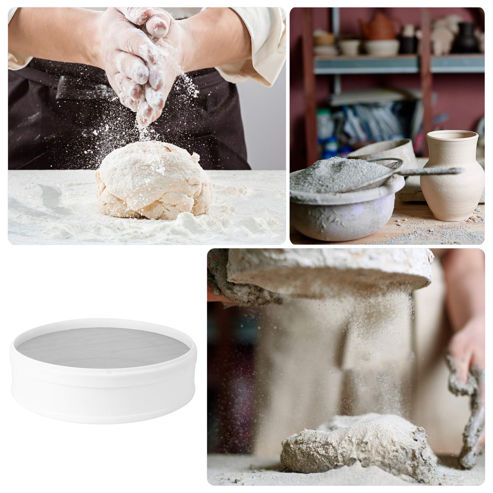 1Pc Plastic Flour Sieve Kitchen Sifter Icing Sifter Kitchen Sieve Round Strainer Baking Strainer Cooking Sifter Baking Sieve Bak