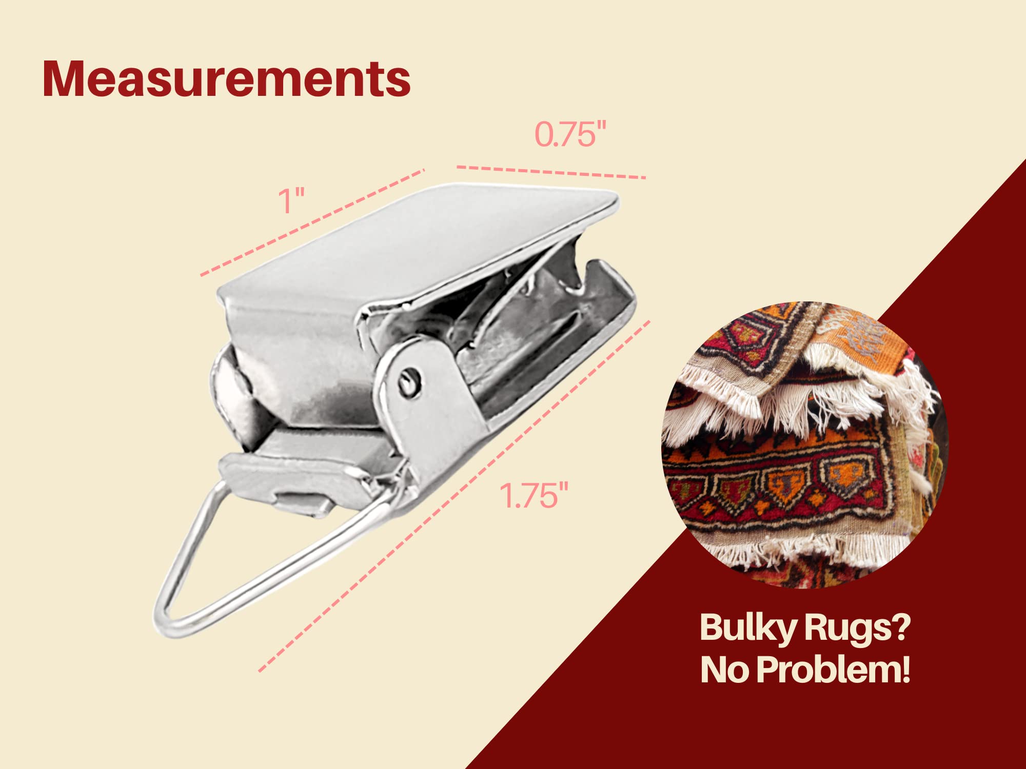 Hanging Clips Pack Of 10 Triangle Back Medium Power For Tapestry Small Rugs,Towel, Shawl And Paintings By Wise Linkers (Silver)