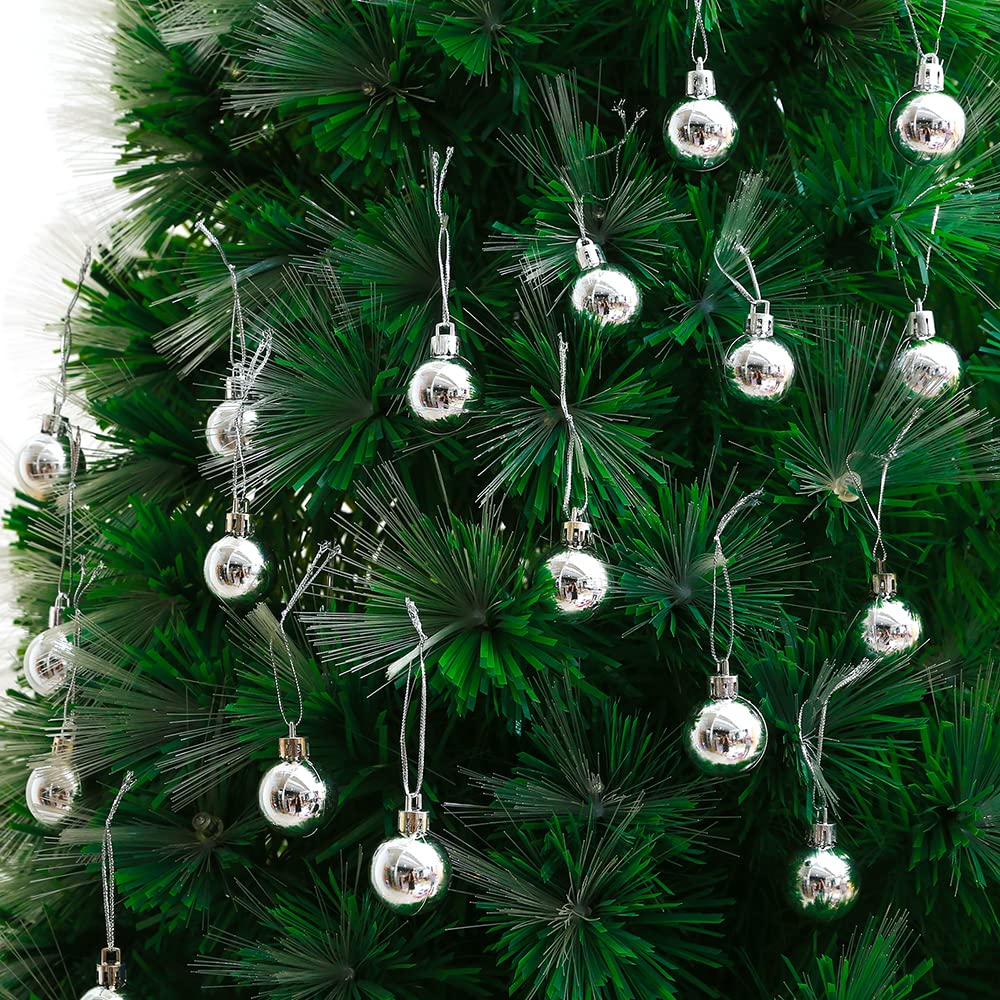 TKYGU Christmas Ball Ornaments Silver 144pcs Small Christmas Tree Balls for Xmas Holiday Wedding Party Decoration, Tree Ornament