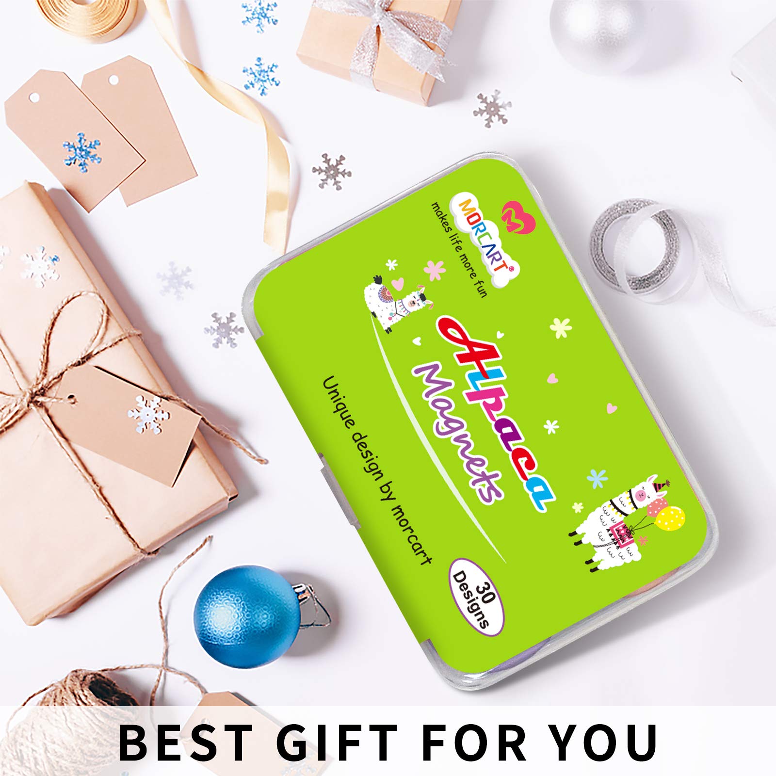 MORCART 30PCS Inspirational Magnets  Llama Cactus Motivational Magnets for Refrigerator Cute Animal Magnets for Fridge Classroom Whiteboard Locker Office