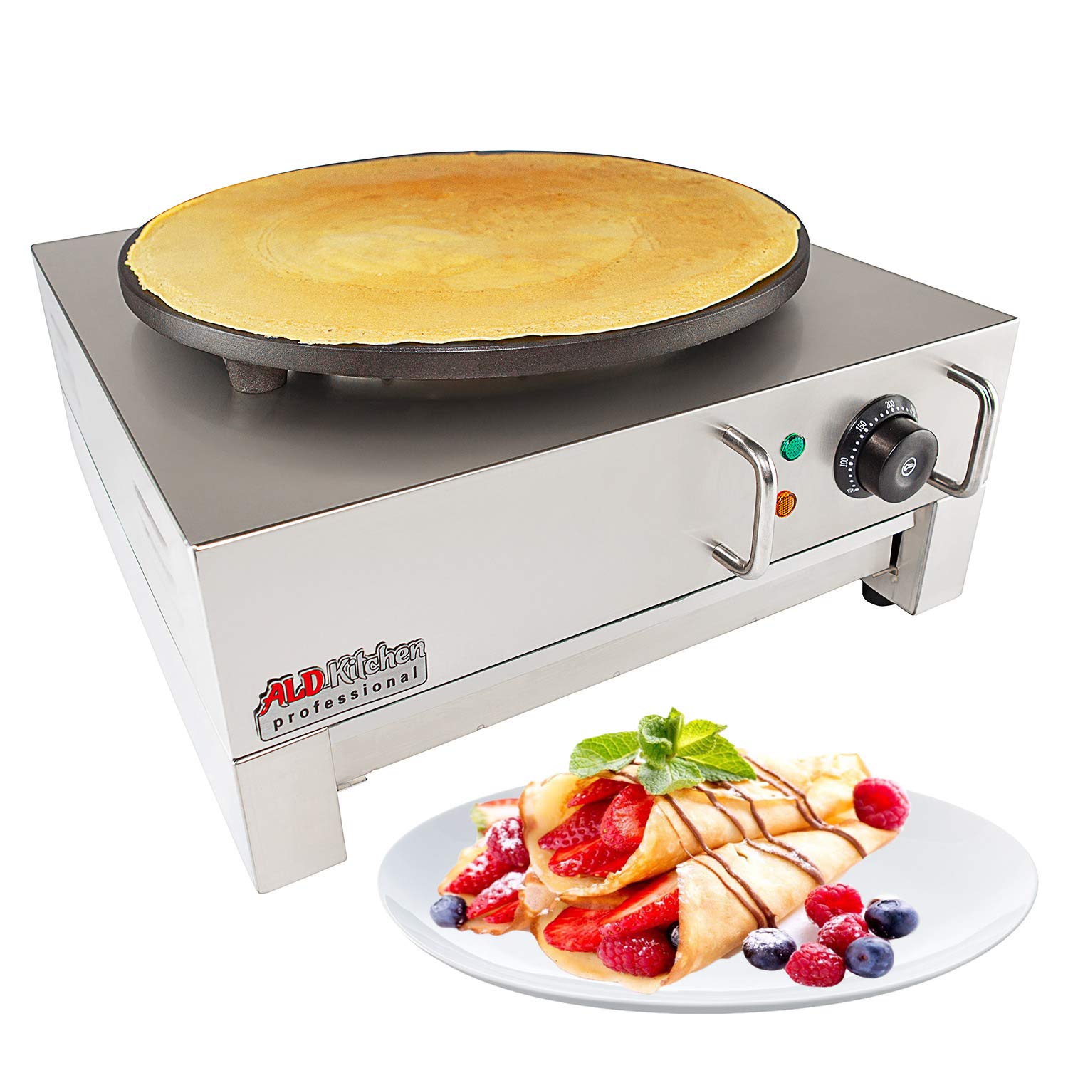 Aldkitchen Pancake Maker | 16'' Plate | Electric Crepe Maker | 110V (Single)