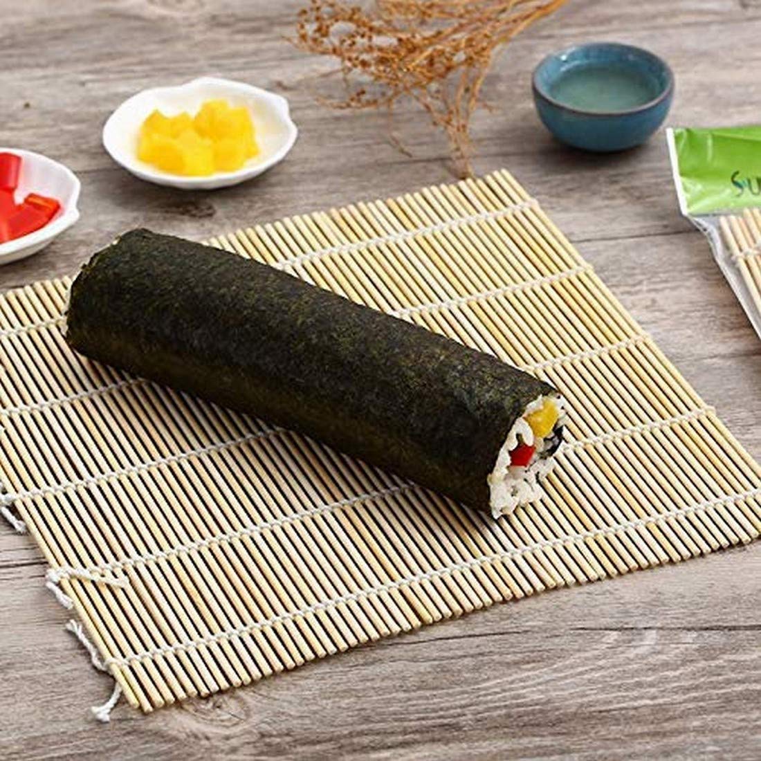 Japanbargain 1574, Sushi Roller Bamboo Sushi Rolling Mat Maker 10.5 Inch Square, 1 Pack