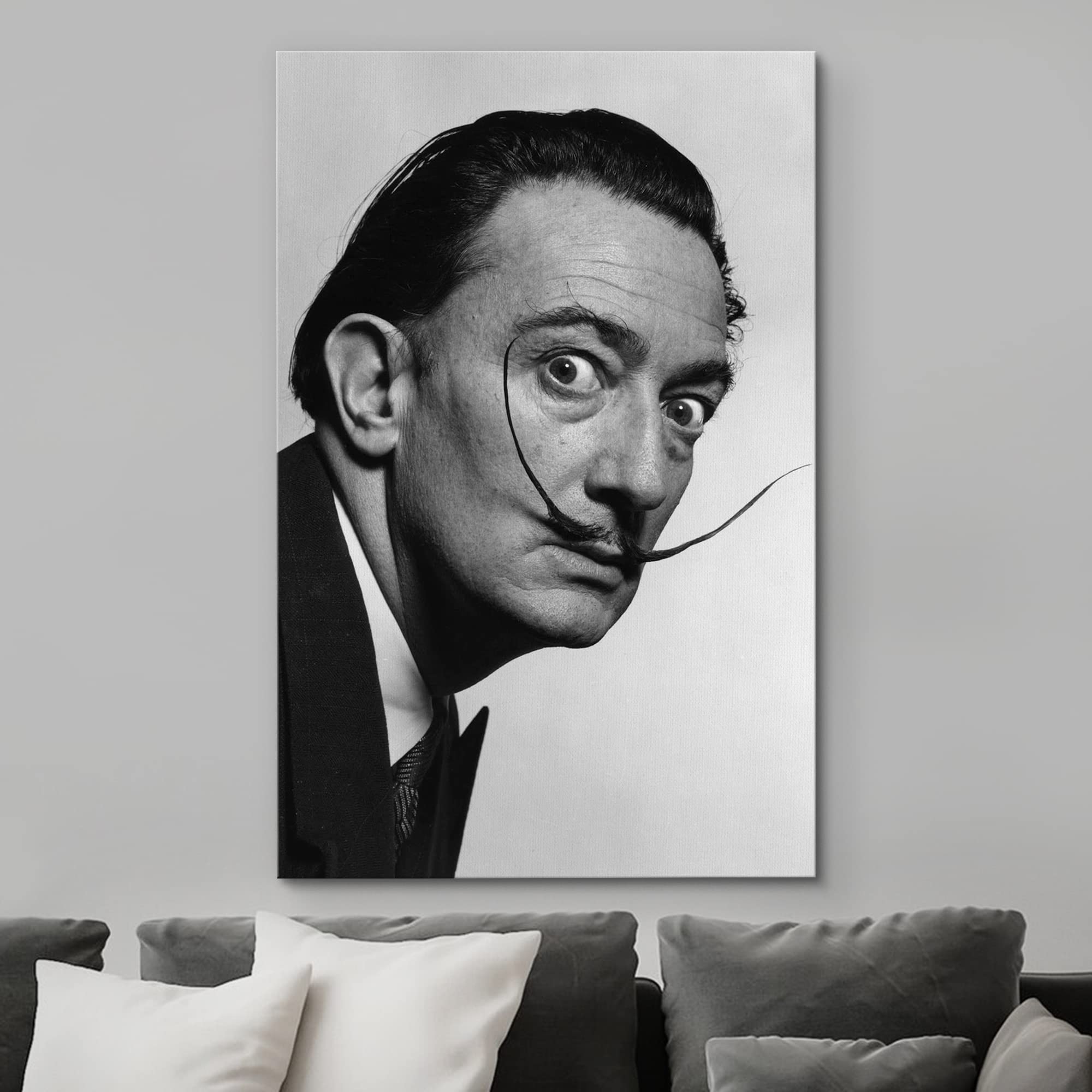 Wall26 Canvas Print Wall Art Famous Spanish Master Artist Salvador Dali Mustache Historic Classic Photography Realism Traditiona