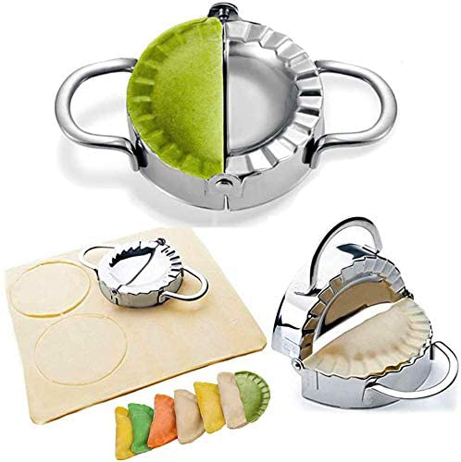 Dumpling Maker - Dumpling Press/Stainless Steel Empanada Press/Pie Ravioli Dumpling Wrappers Mold Kitchen Accessories (9.5Cm/3.7