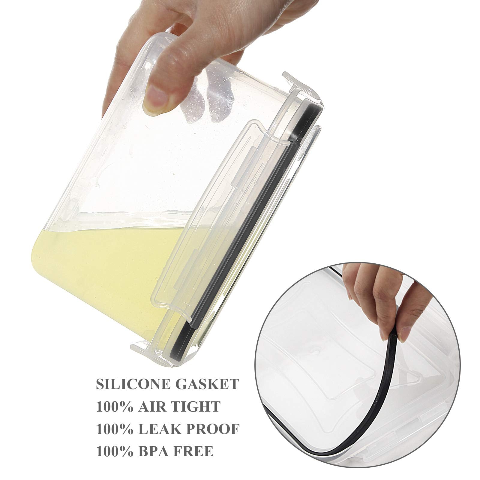 Wildone Cereal & Dry Food Storage Container Set Of 16 [0.8L /3.38 Cups] For Sugar, Flour And Baking Supplies, Airtight Leak-Proo