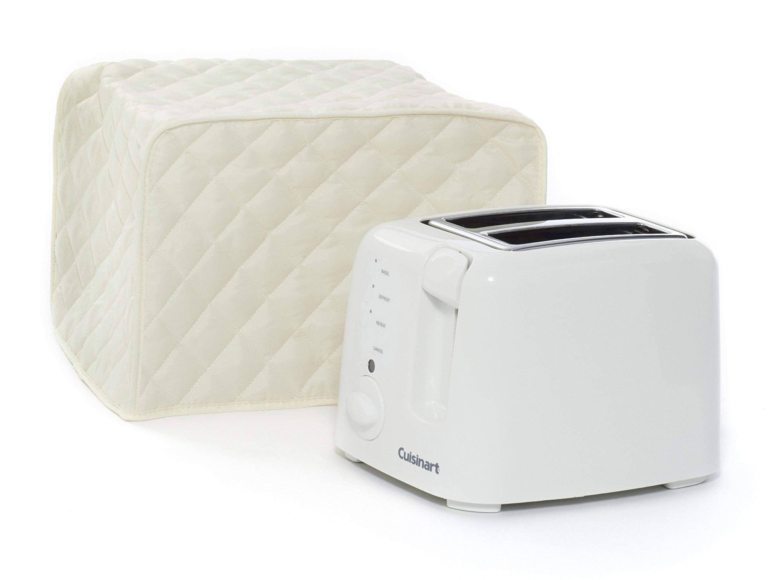 Covermates Keepsakes - Toaster Cover - Dust Protection - Stain Resistant - Washable - Appliance Cover, Cream