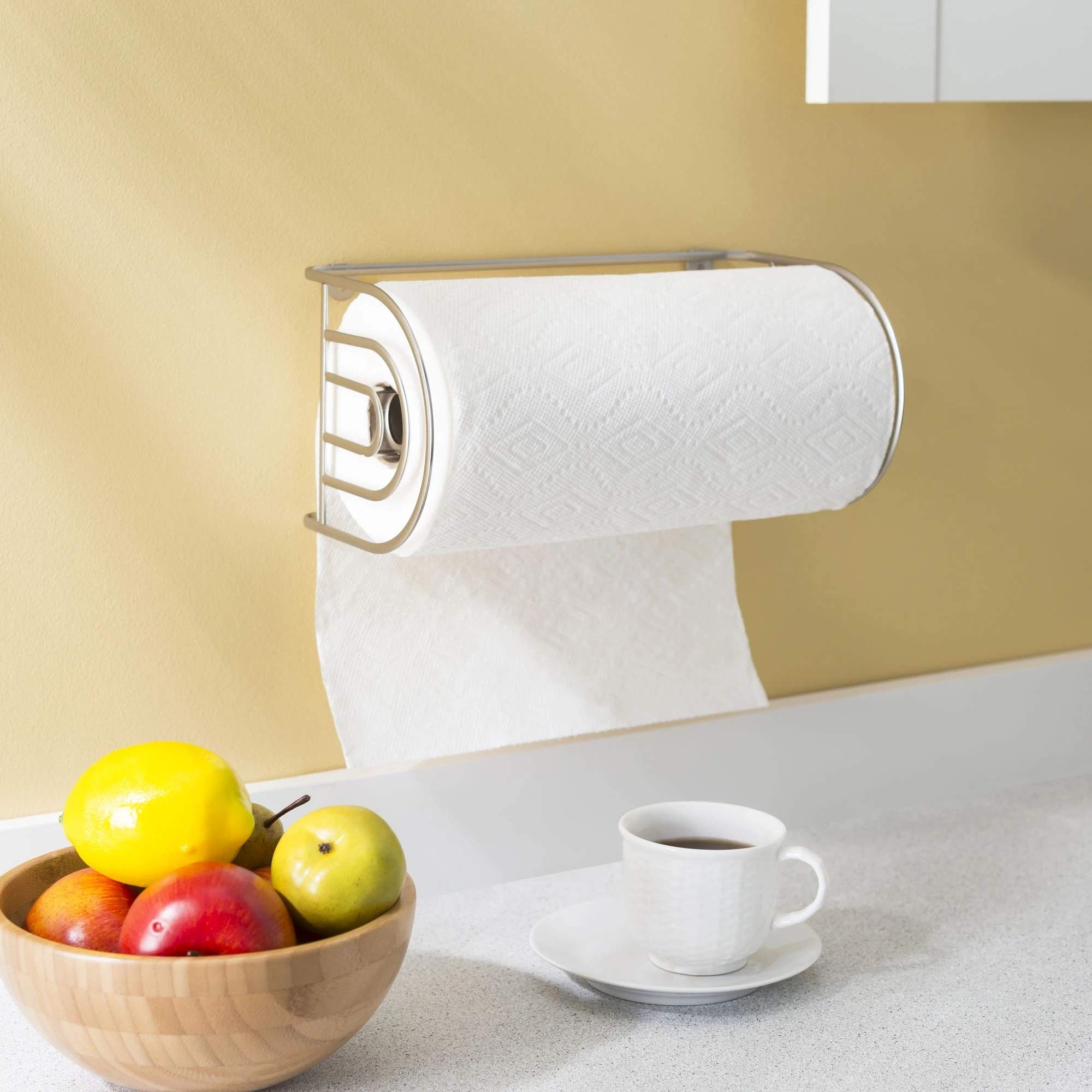 Home Basics PH44623 Wall Mounted Paper Towel Holder  Silver