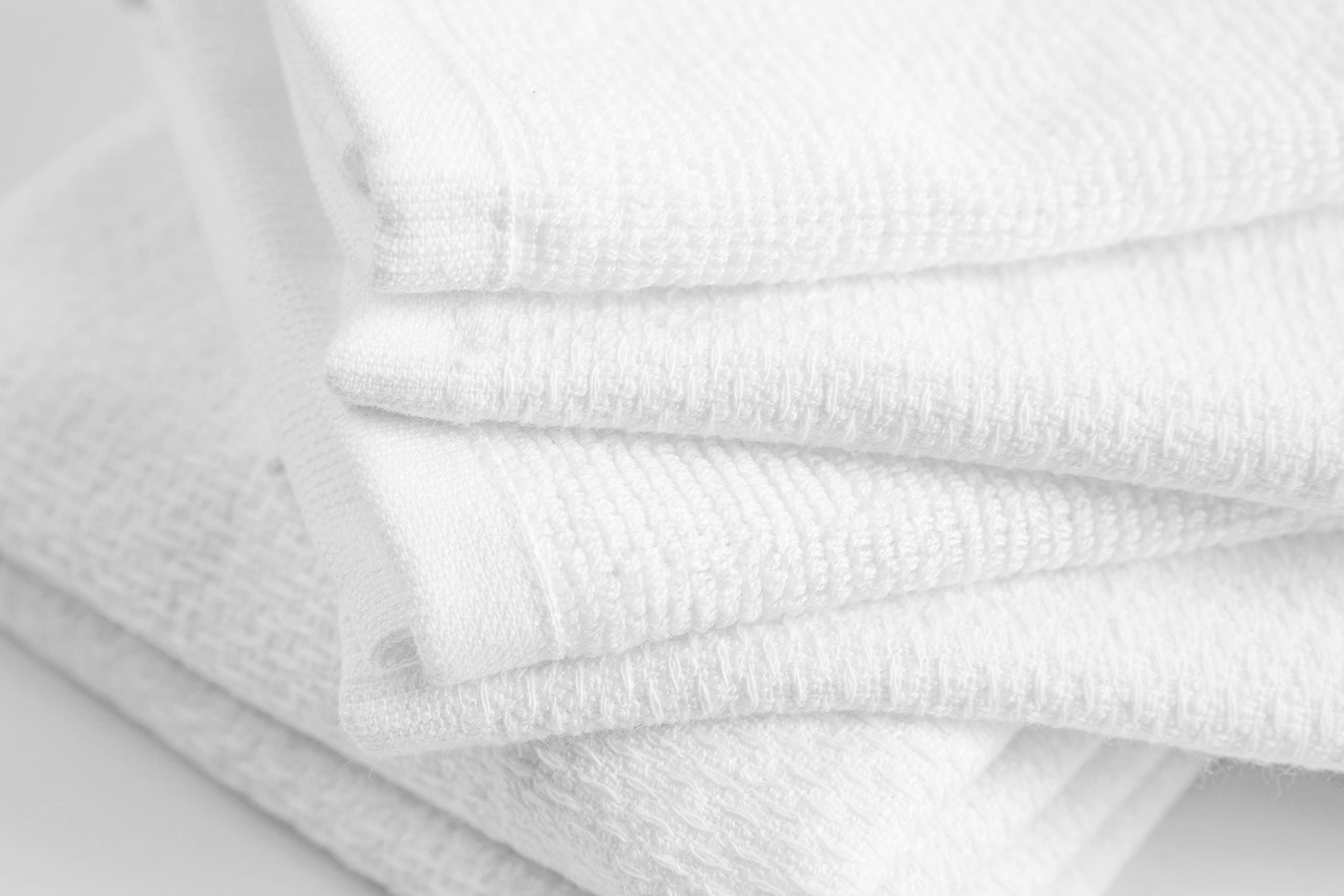 Sticky Toffee Blank Kitchen Towels Dish Towels White 100% Cotton, Set Of 4, Tea Towels For Crafting Embroidery, Dual-Texture Fla