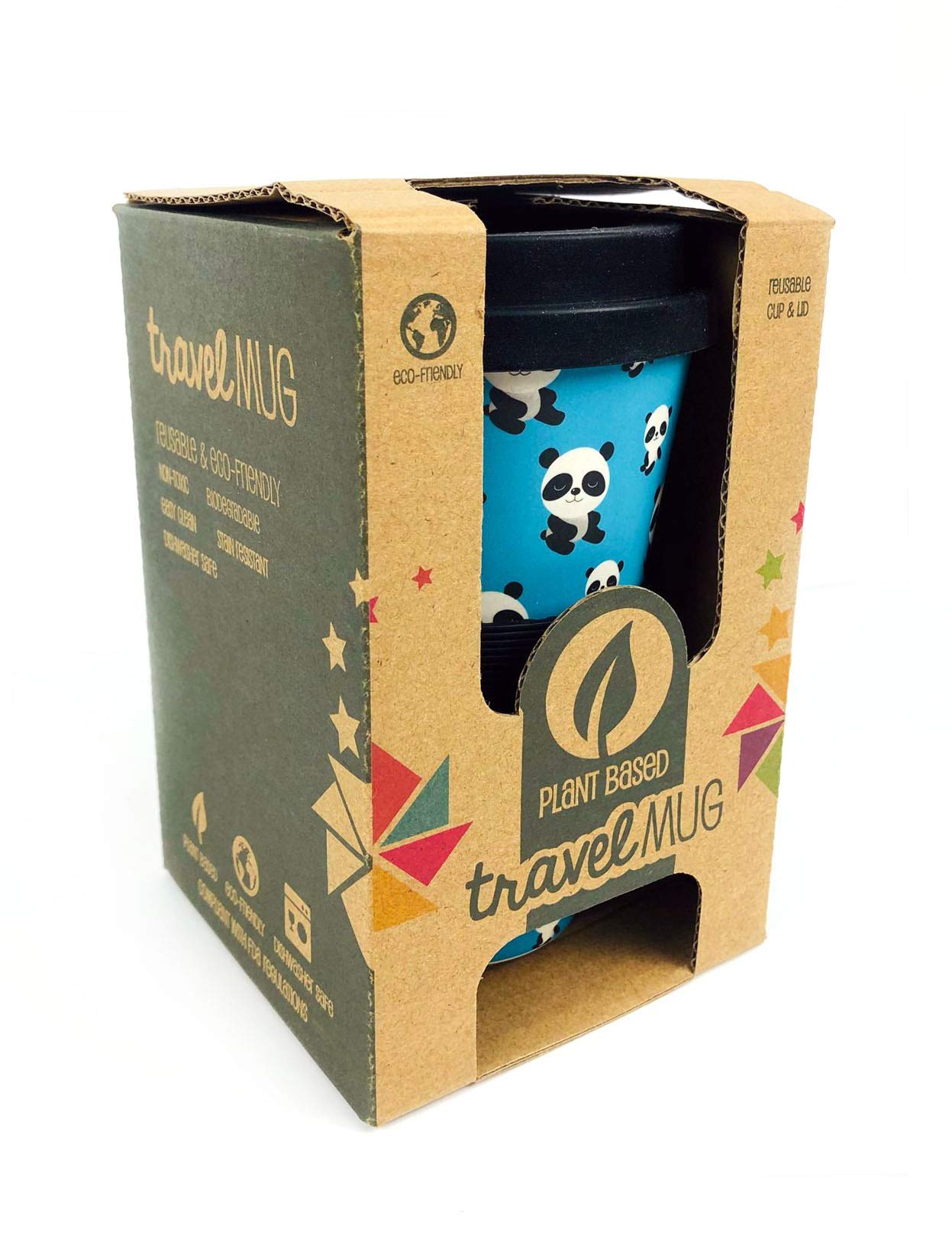 Tinymills Cute Baby Panda Travel Mug - Eco-Friendly Reusable Plant Fiber Travel Mug Birthday Gift Tween Girl Panda Bear Lover