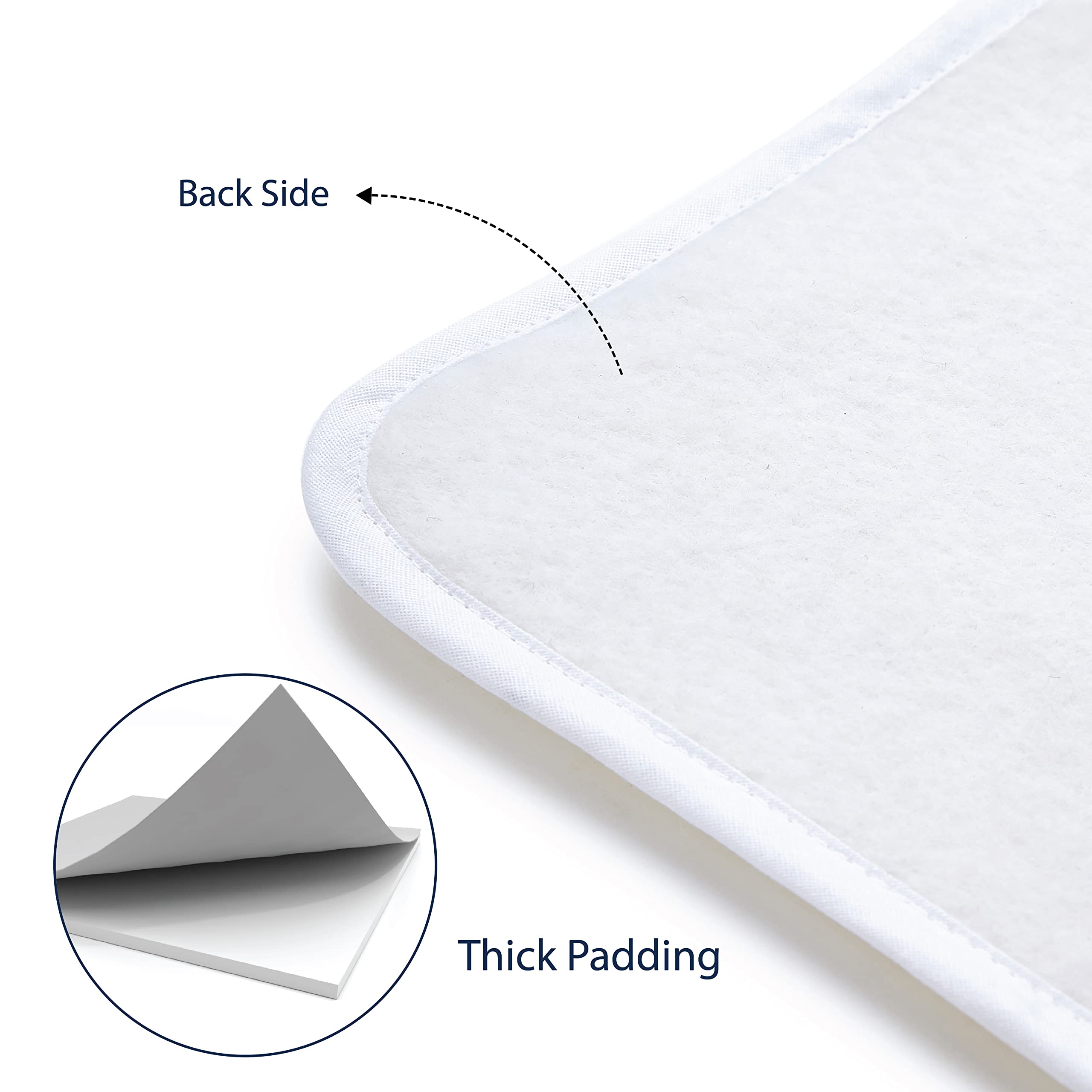 Encasa Homes Ironing Mat/Pad (Small 28''X20'') With 3Mm Padding & Silicone Iron Rest For Steam Pressing On Tabletop Or Bed - Hea