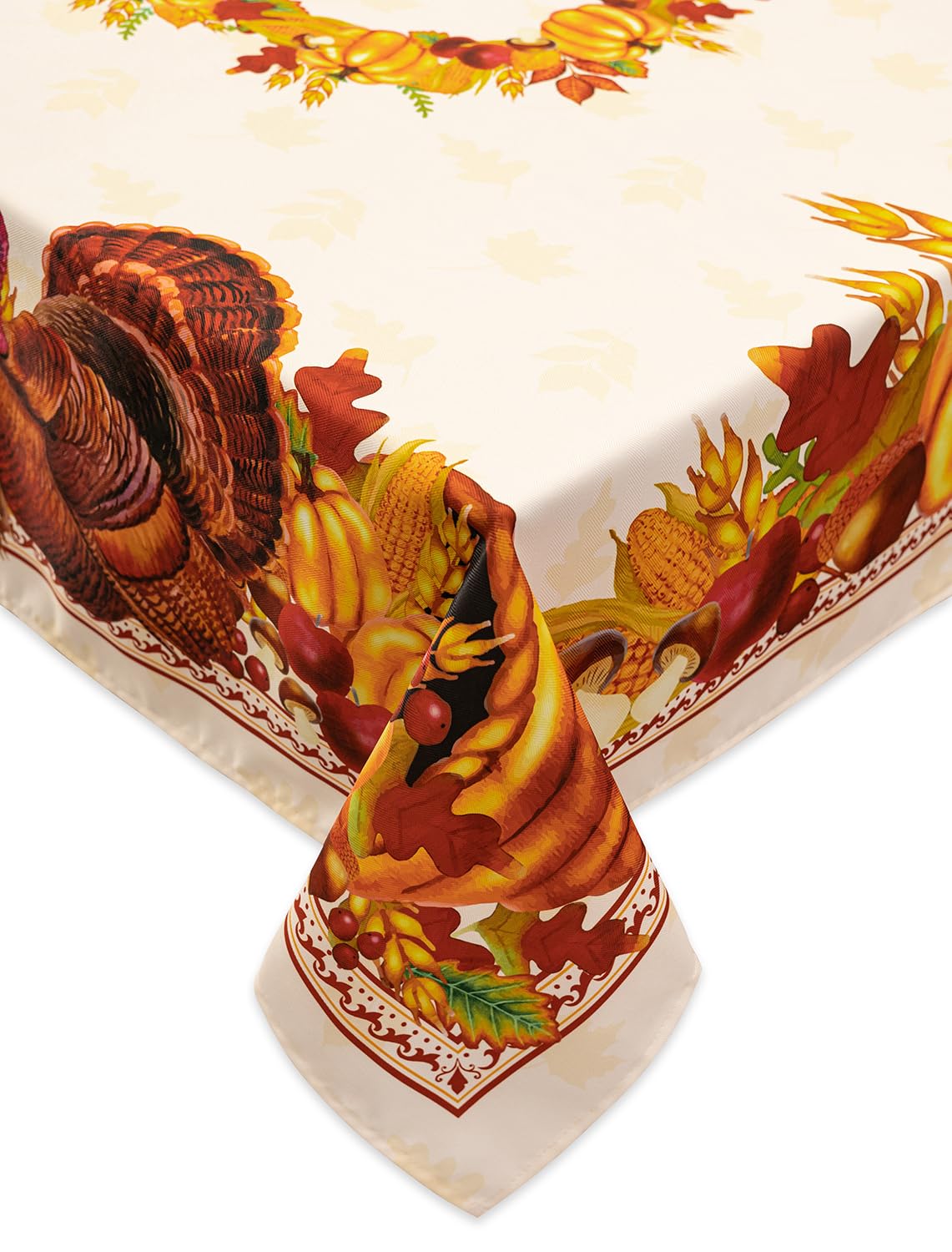 YiHomer Fall Thanksgiving Tabletop Collection for Kitchen Dining Decoration Parties Harvest, Harvest Party, Tablecloth, 52 x 52 