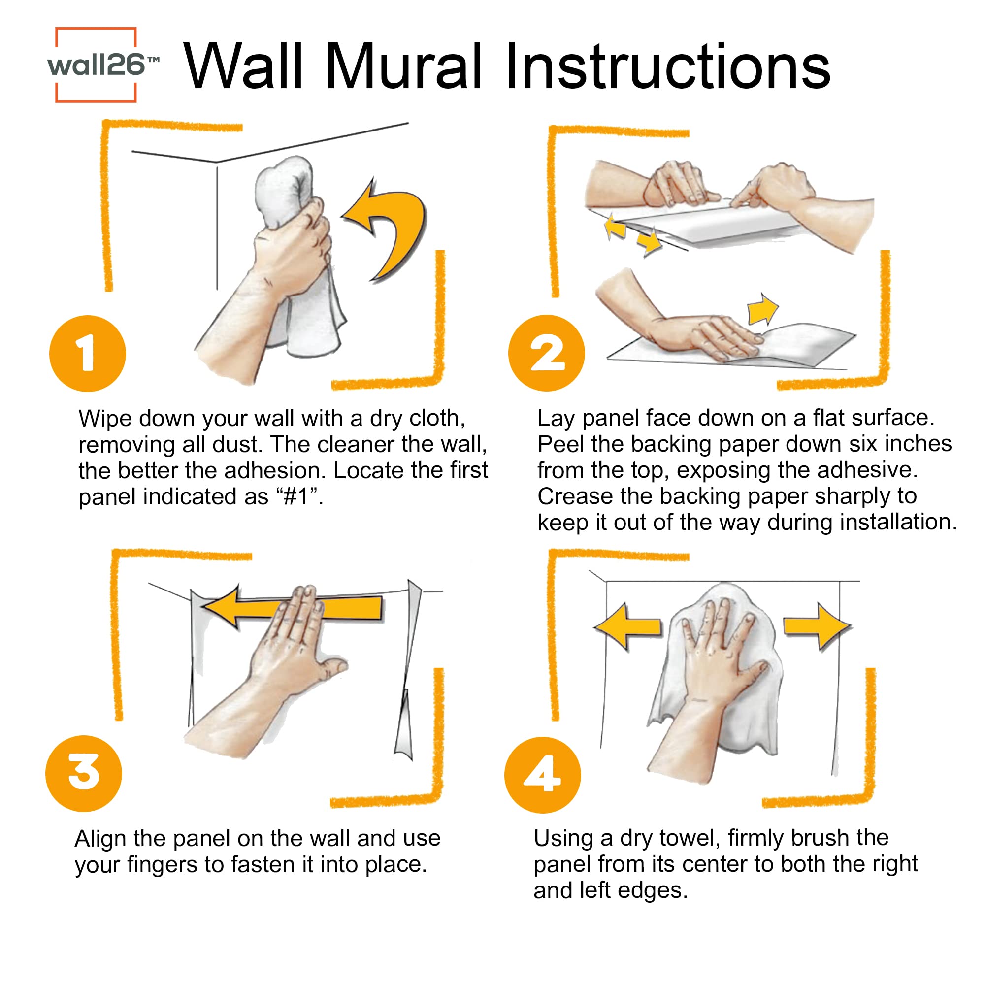 wall26 Removable Wall Sticker/Wall Mural (24''x32''  White)