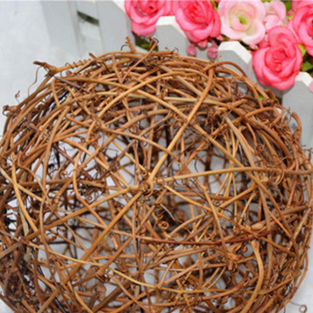 Healifty Vine Decor Balls 10pcs Rattan Decorative Ornaments for Wedding Cafe Bar