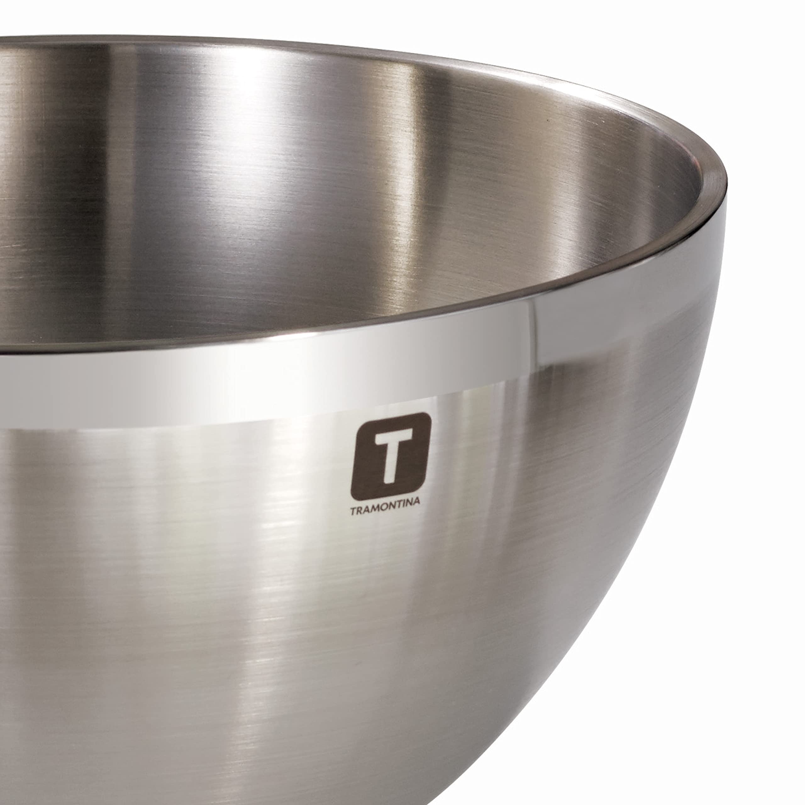 Tramontina Stainless Steel Mixing Bowls - 3-Pack, Double Wall, Durable Design, Model 80202/008DS