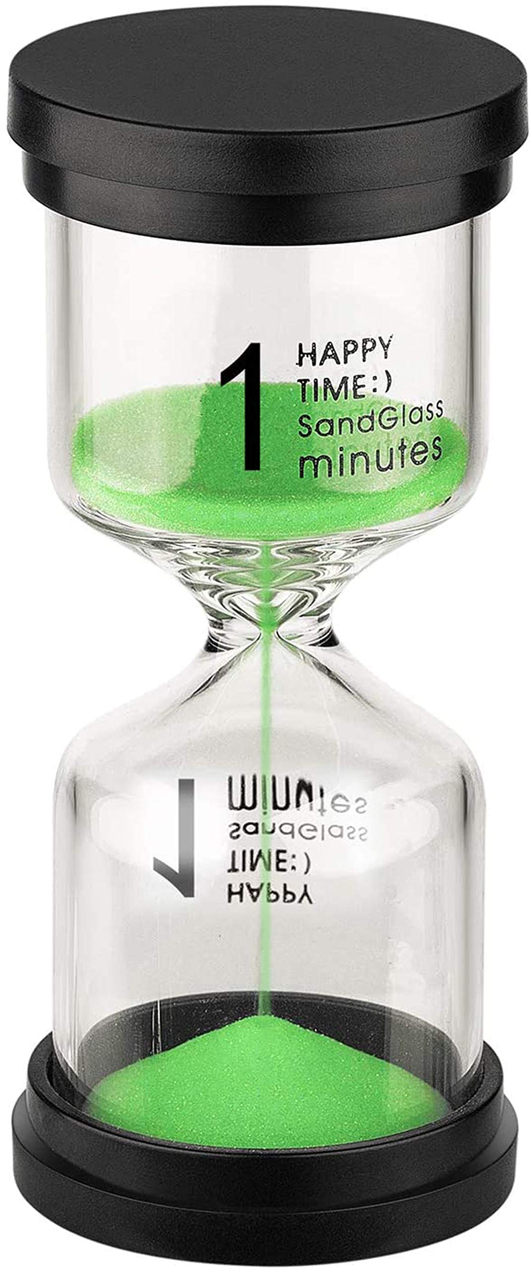 Suliao Sand Timer 1 Minute Hourglass: Green Sand Clock, Small Sand Watch 1 Min, Color Hour Glass Sandglass For Kids, Teacher, Ga