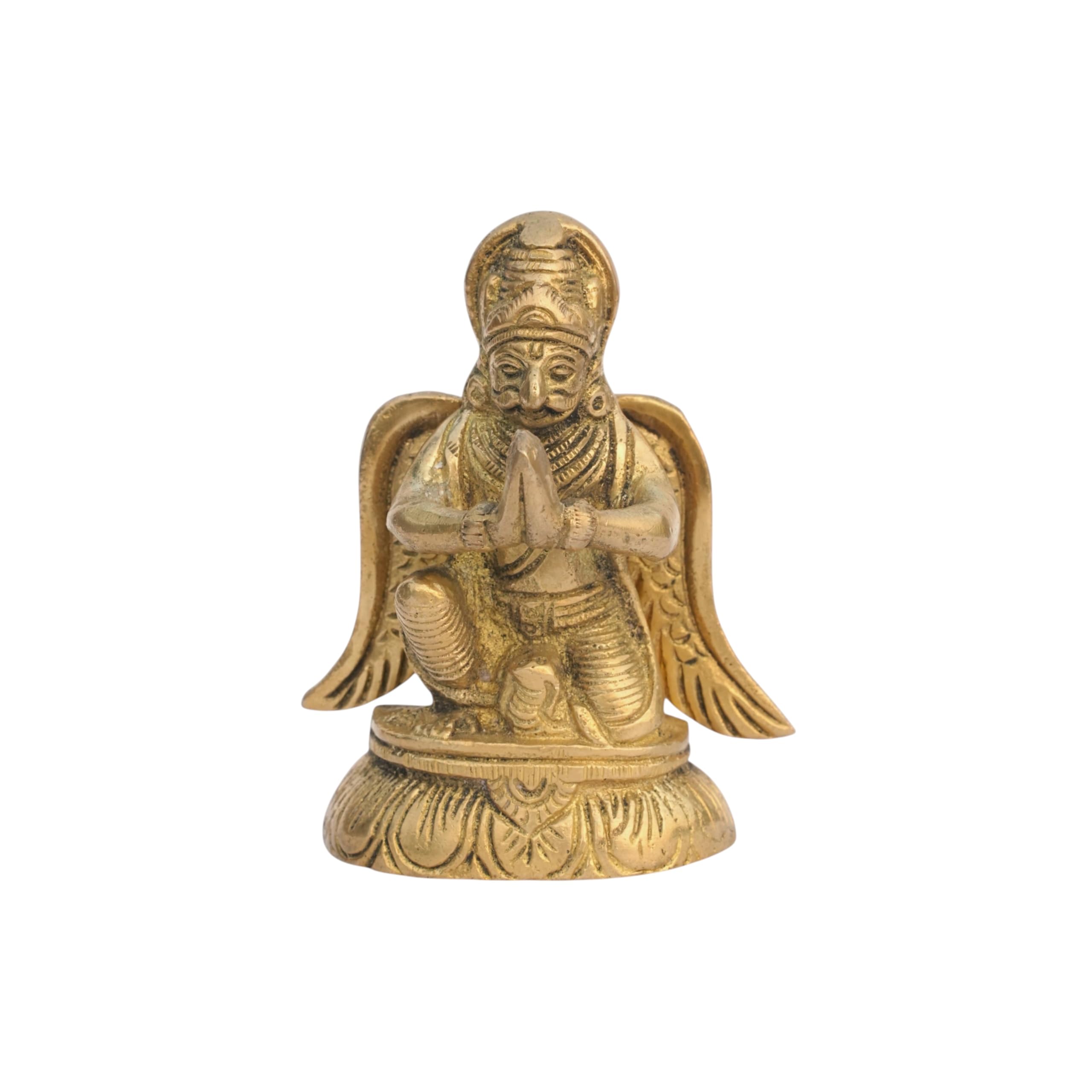 Brongs Brass Garuda Dev Statue | Height - 9 Cm Aprrox | Weight -360 Gram Approx. | Vastu Idol For Home And Office | Zonal Placem
