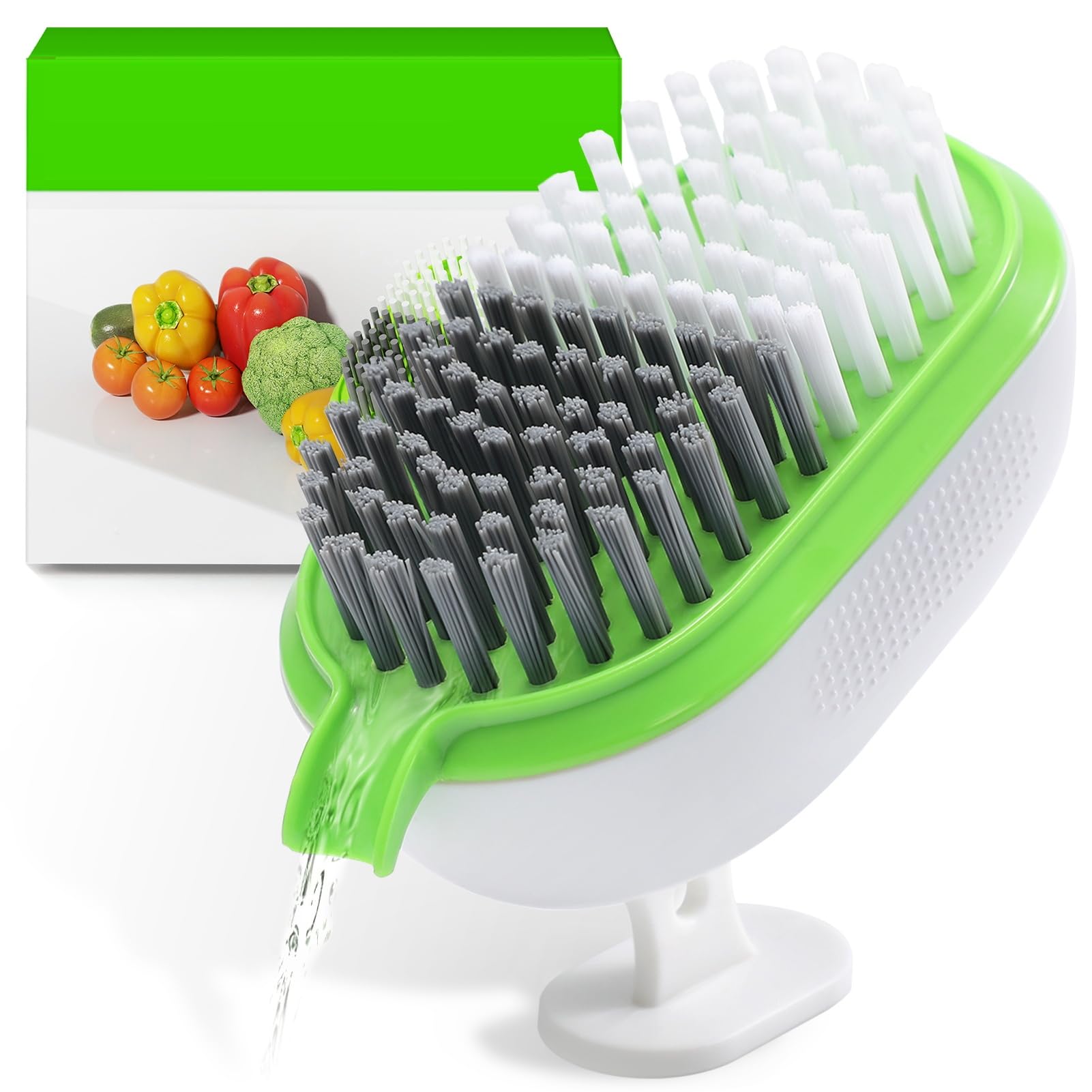 Lumkew Vegetable Brush Scrubber for Food,White 1Pcs