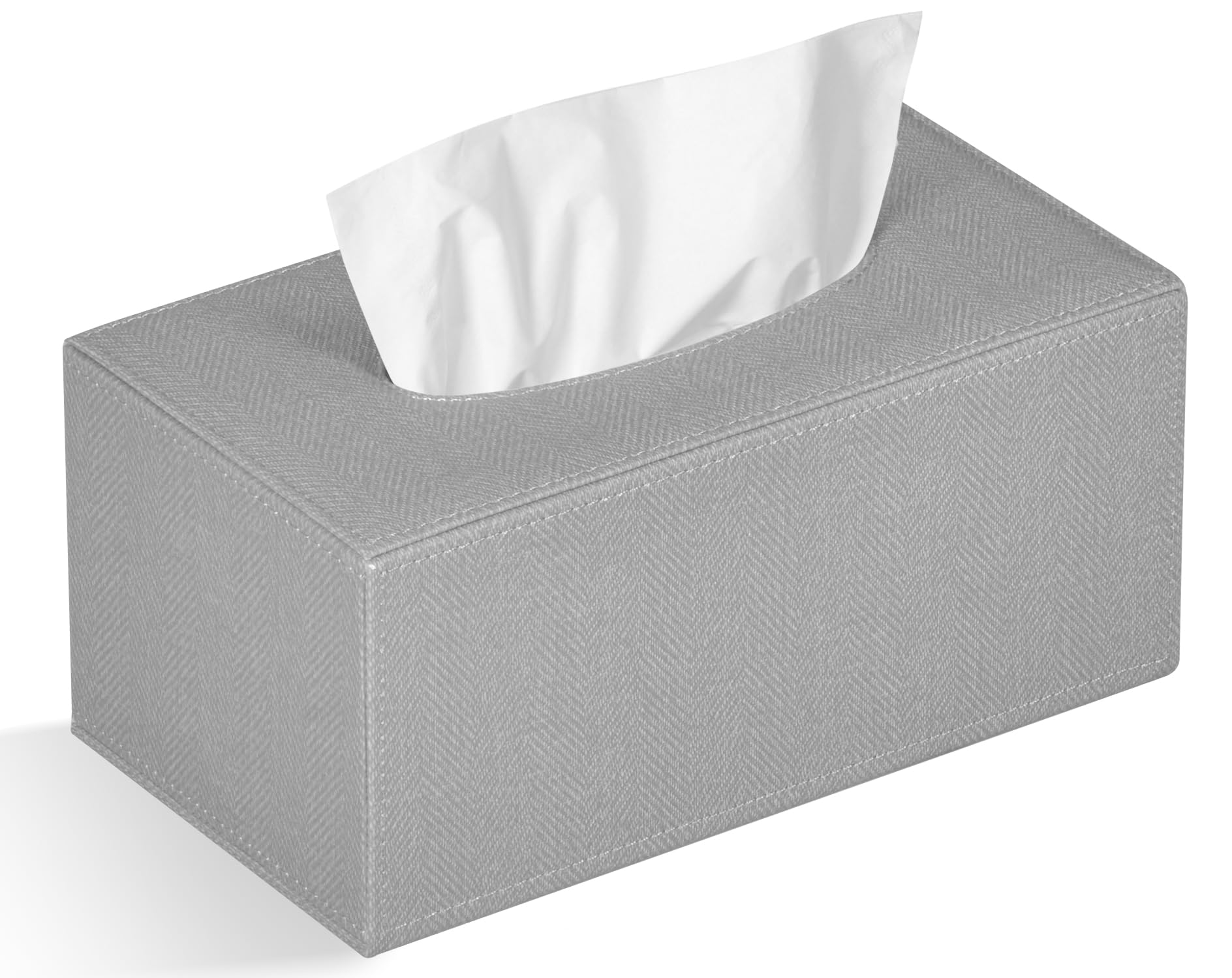 Colylan Tissue Box Cover Rectangular Tissue Box Holder For Bathroom (Grey)