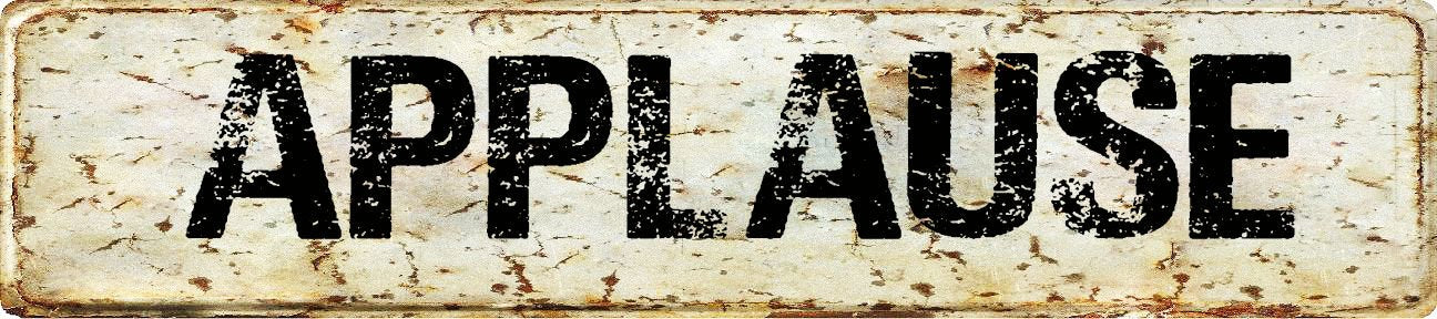 ANY AND ALL GRAPHICS Applause Vintage Antique Looking 4x18 Aluminum Novelty Street Sign.