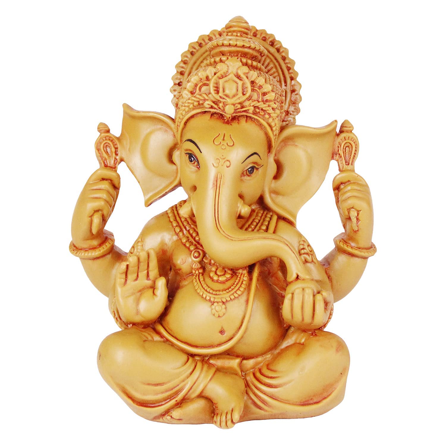 Kartique Ganesha Bhagwan With Modak Mangalkari Ganesh Idol Ganpati Murti Statue Home Office Entrance Car Dashboard Height 6 Inch
