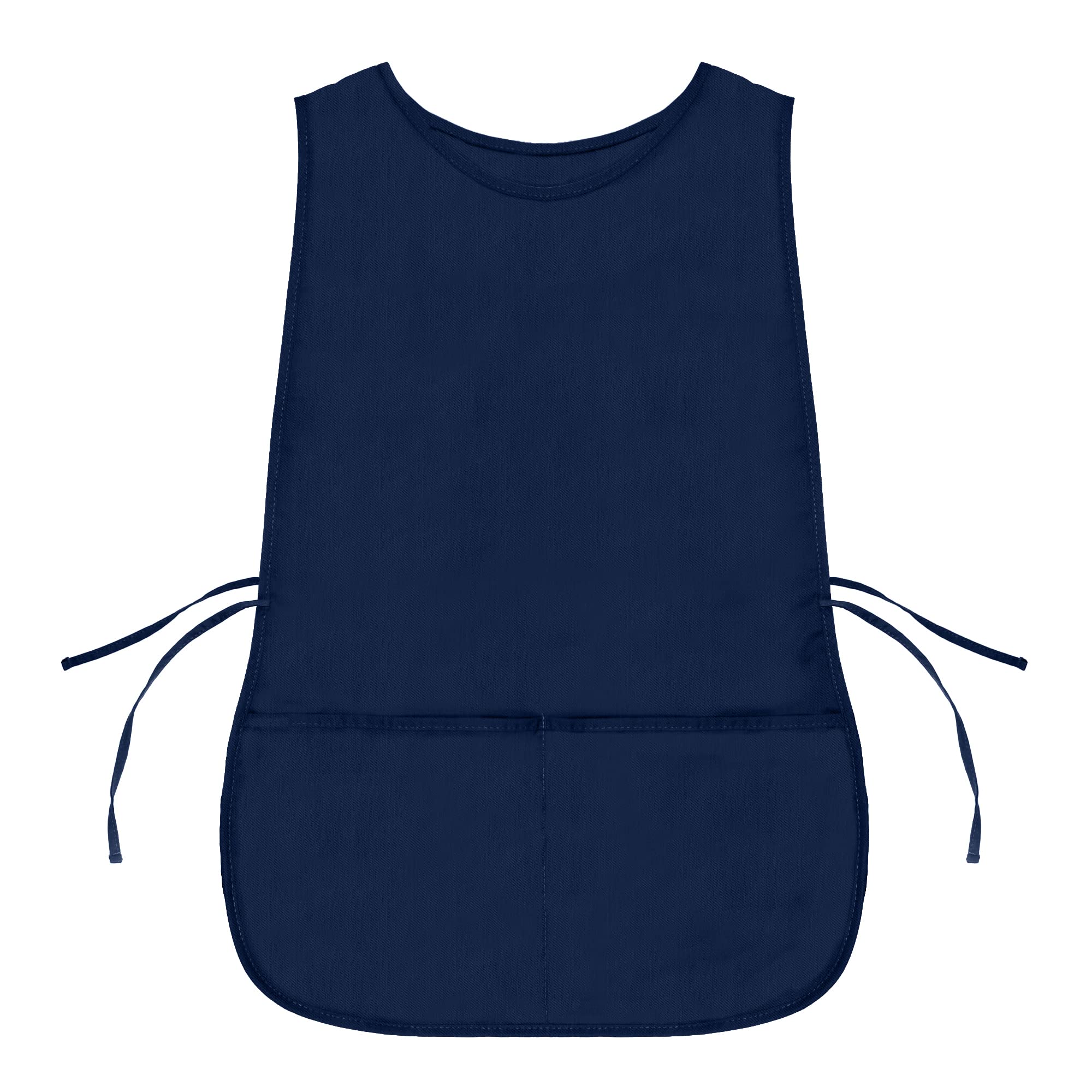 Dalix Cobbler Apron 2 Pockets Smock Chef 28.5'' X 18.5'' Poly Cotton Navy Blue