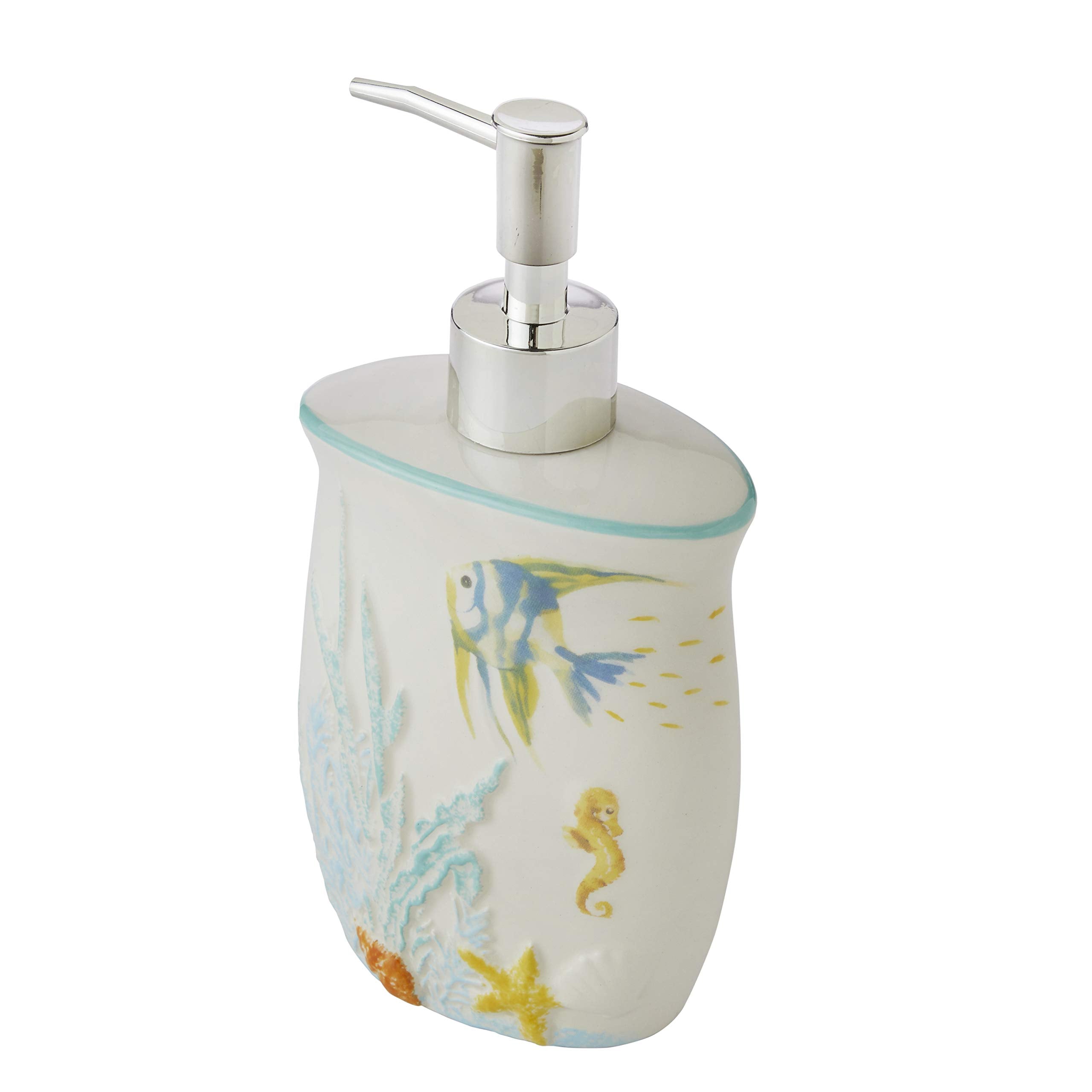 SKL HOME by Saturday Knight Ltd. Ocean Watercolor Soap Dispenser  multicolored  6.5 '' x 2.25 '' x 4 ''