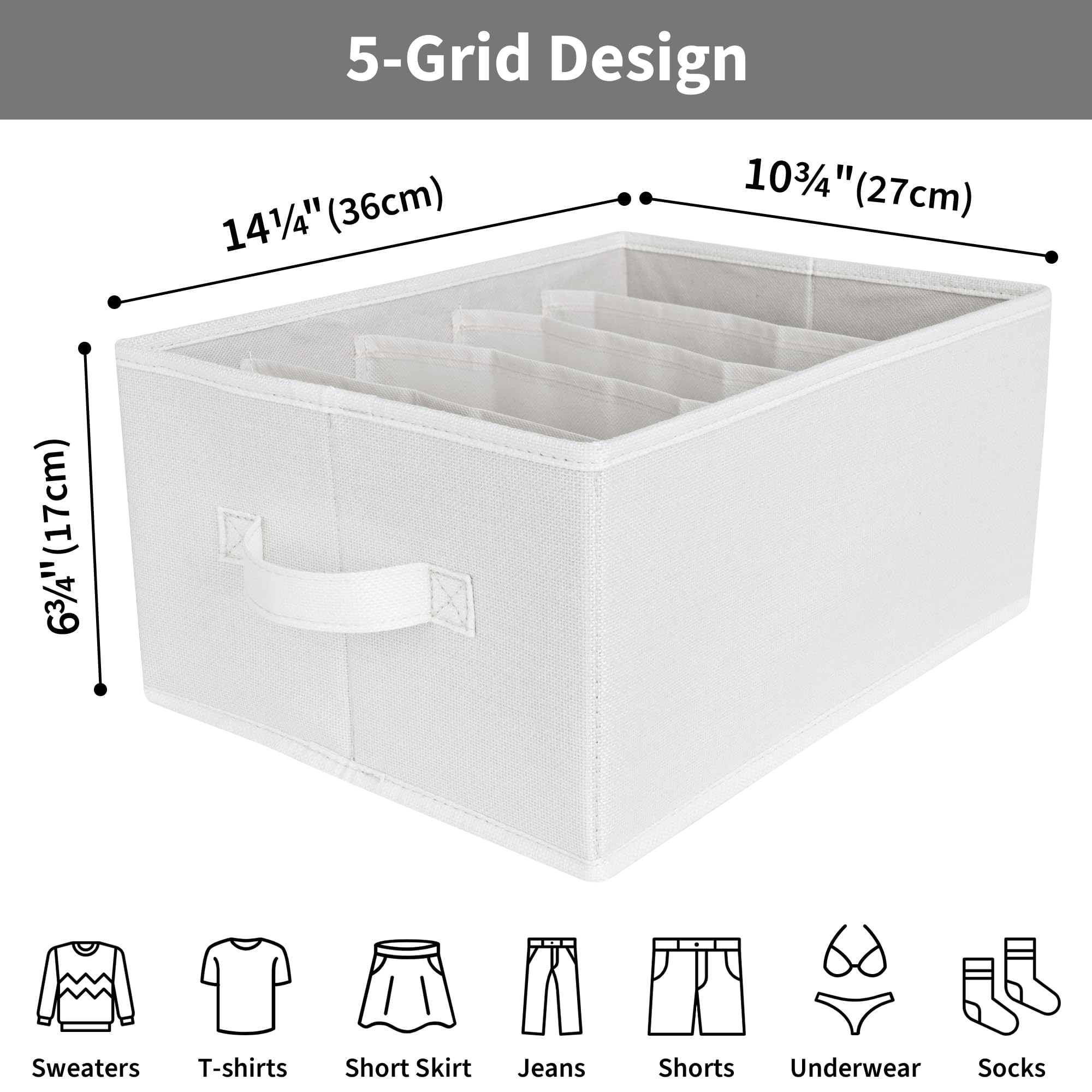 GRANNY SAYS Wardrobe Clothes Organizer, Drawer Organizers for Clothing, Closet Organizers and Storage, Jeans Organizer for Close