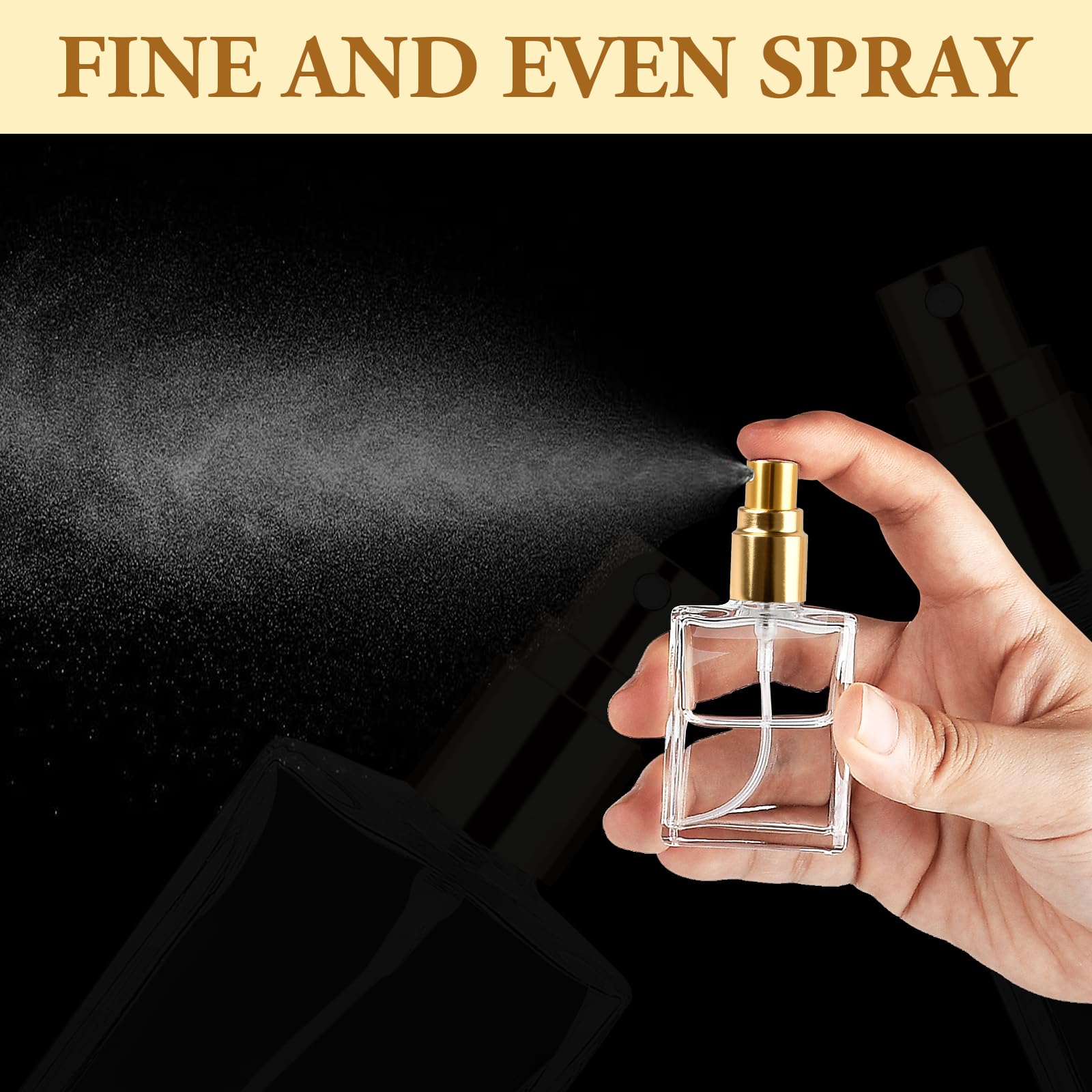 Lainballow 18Pcs Clear Perfume Spray Bottles,15Ml Glass Perfume Atomizer,Empty Fine Mist Atomizer Sprayer, Portable Perfume Bott