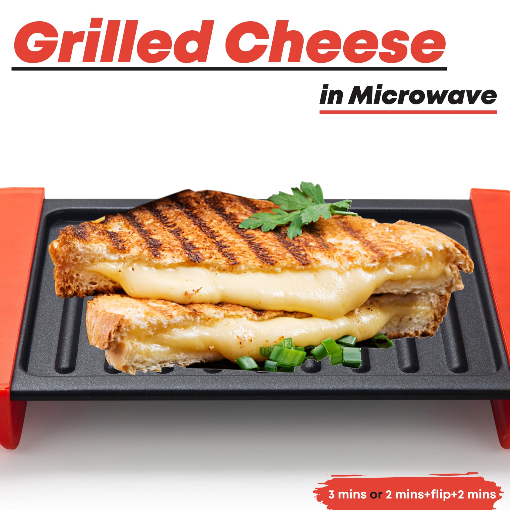 Maconee Microwave Sandwich Maker | Microwave Grill Cheese Maker | Microwave Crisper Toaster Cookware | Panini Press | Cooking Fa