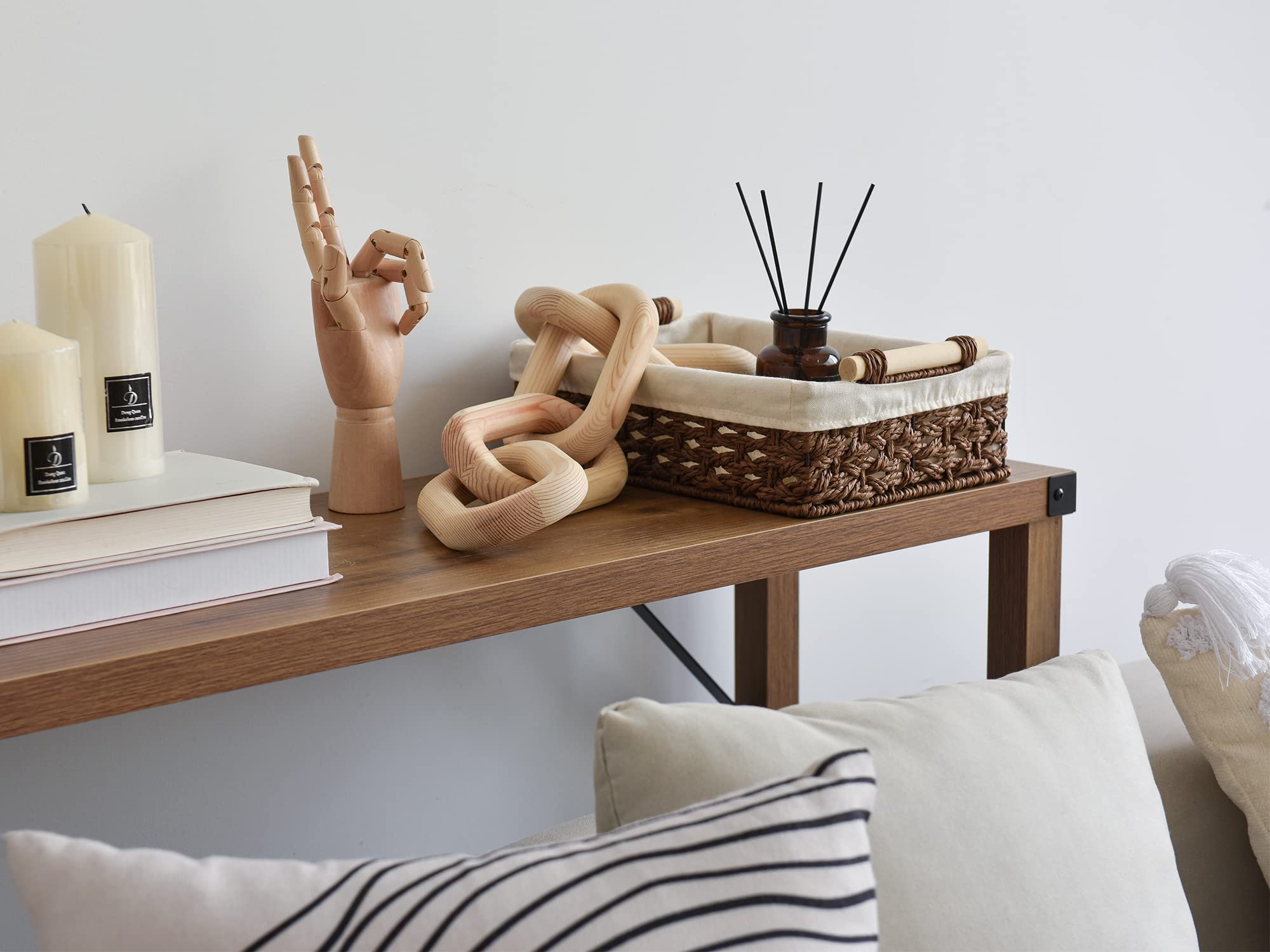 Storageworks Small Wicker Baskets For Shelves, Wicker Baskets For Organizing With Natural Fiber Liner, Basket For Toilet Storage