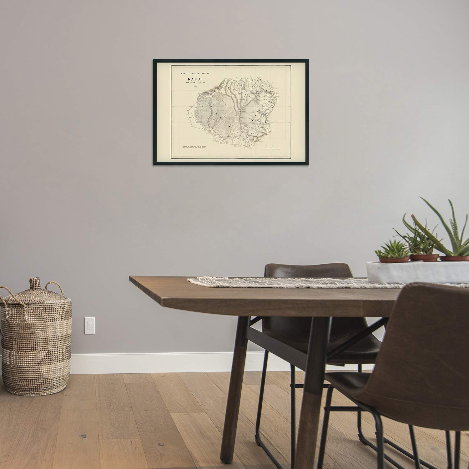 Historix Vintage 1903 Kauai Map - 24X36 Inch Vintage Kauai Wall Art - Historic Kauai Poster Print - Old Kauai Hawaii Map Territo