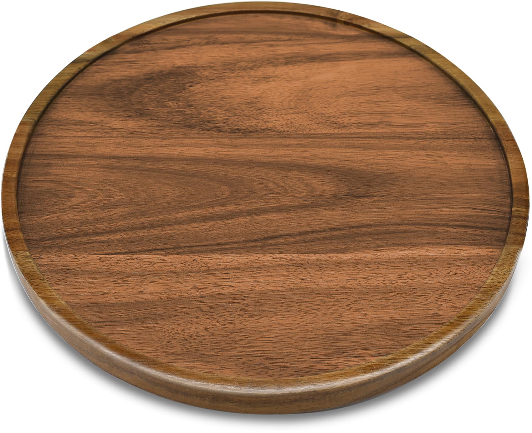 12'' Acacia Wood Lazy Susan Organizer Kitchen Turntable For Cabinet Pantry Table Organization