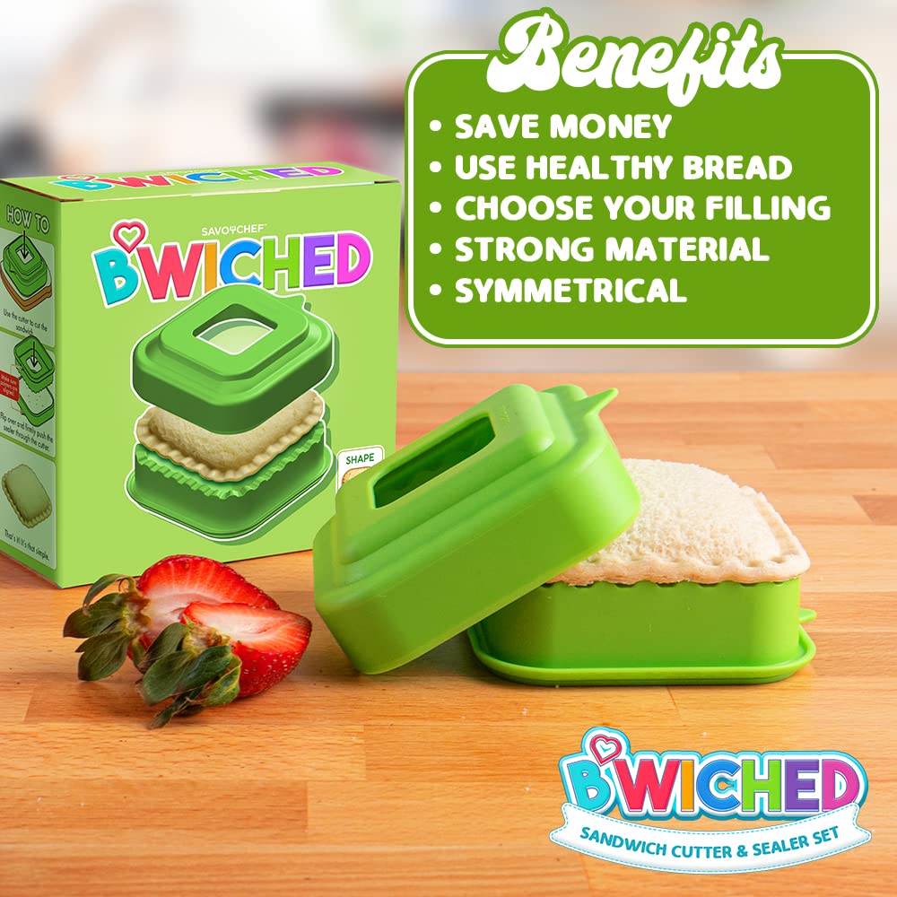 Sandwich Cutter And Sealer - Crustless Sandwich Maker - Cut And Seal - Great For Lunchbox And Bento Box - Boys And Girls Kids Lu