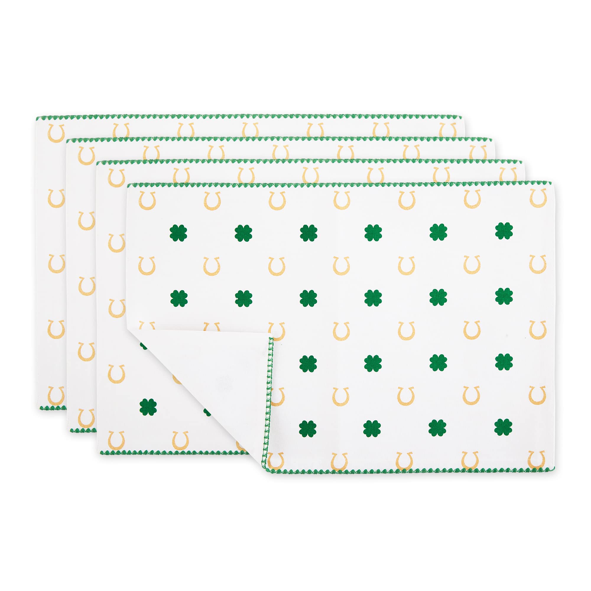 CLOVER HORSESHOE PRINTED PLACEMAT SET/4
