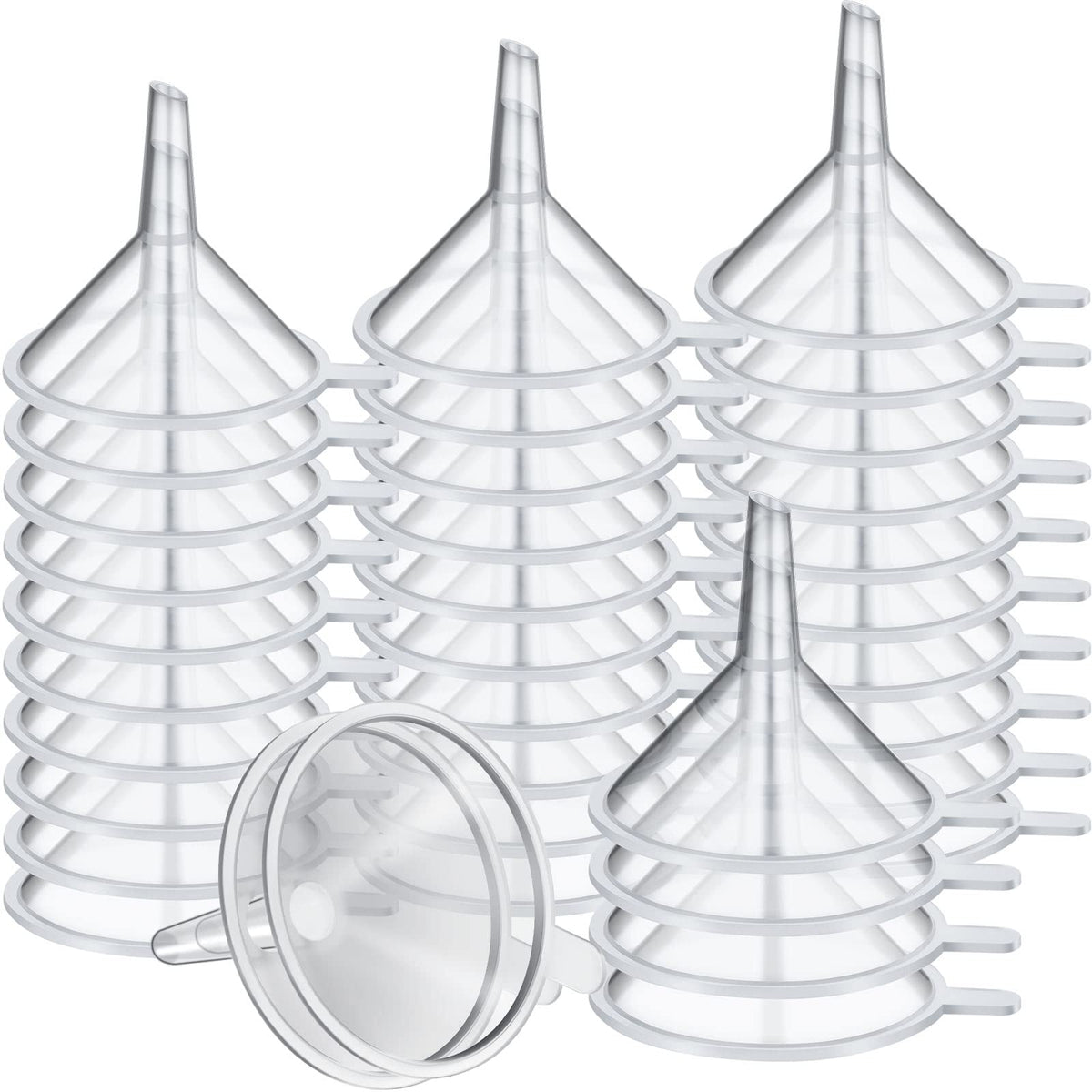 100 Pcs Small Funnel For Filling Small Bottles 2.16 Inch Clear Plastic Mini Funnels, Tiny Funnels Plastic Funnel For Lab Bottles
