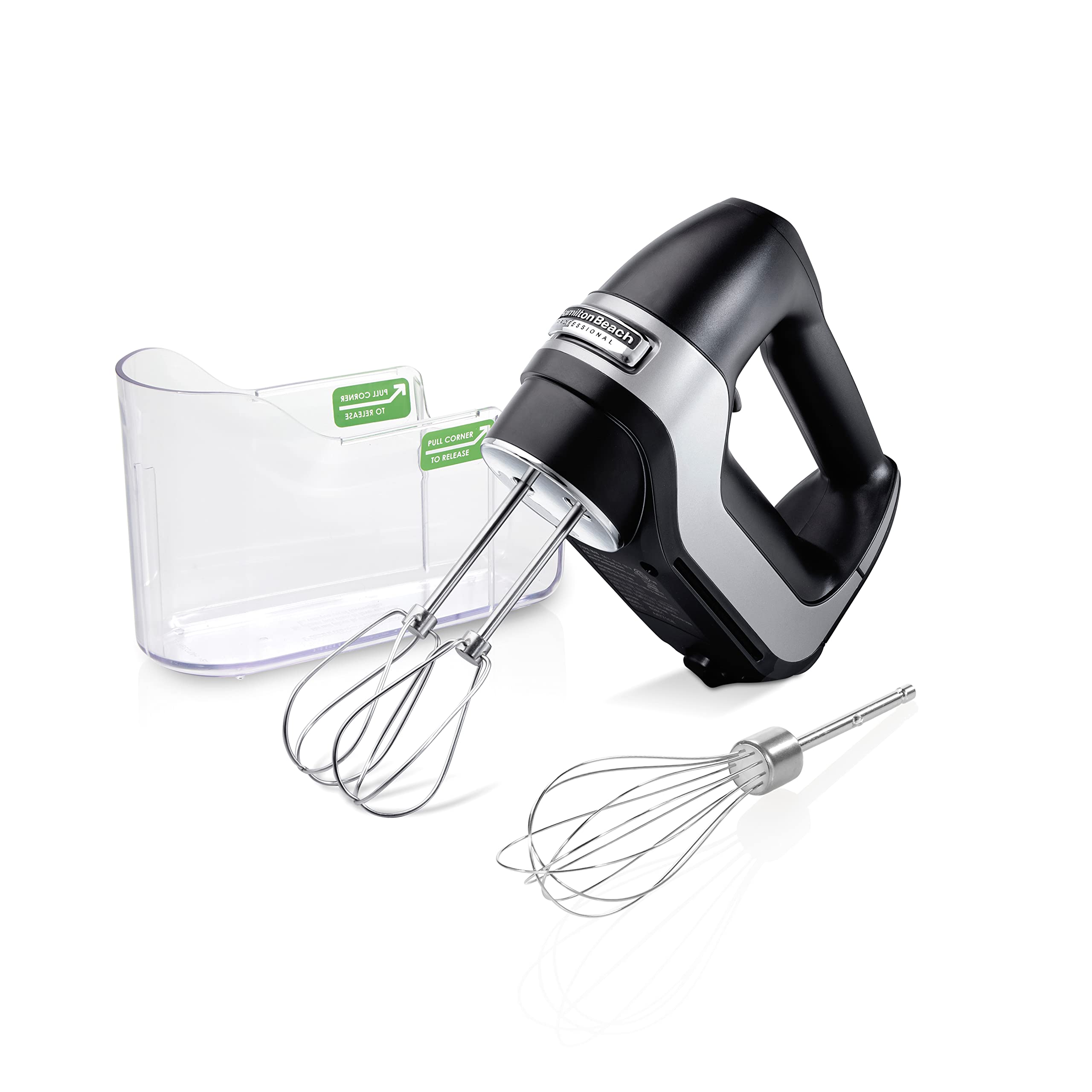 Hamilton Beach Professional 5-Speed Electric Hand Mixer With High-Performance Dc Motor, Slow Start, Snap-On Storage Case, Stainl