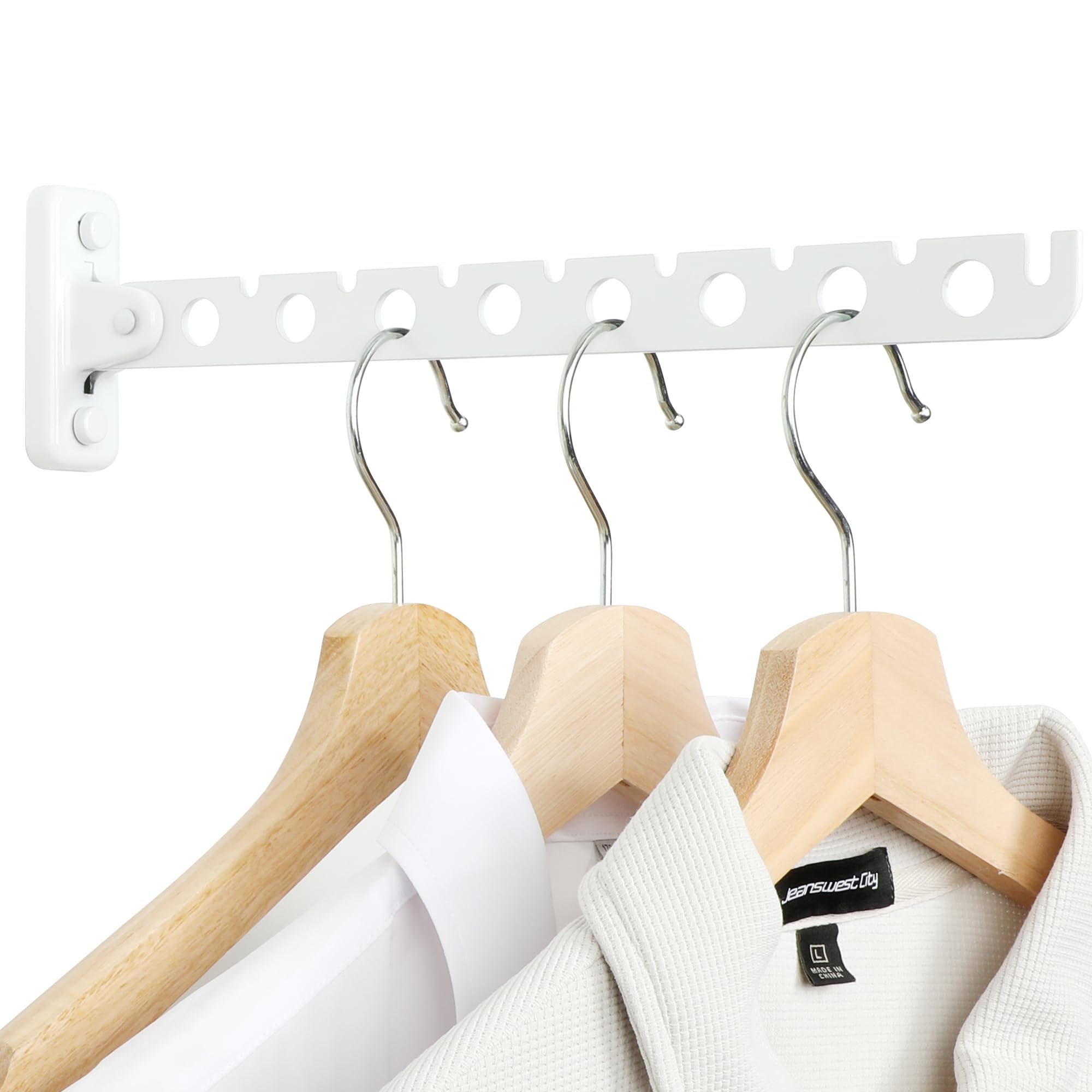 Alise Folding Clothes Hanger Rack, Stainless Steel Wall Mounted Drying Rack, Space Saving Laundry Hanging Rack For Laundry Close