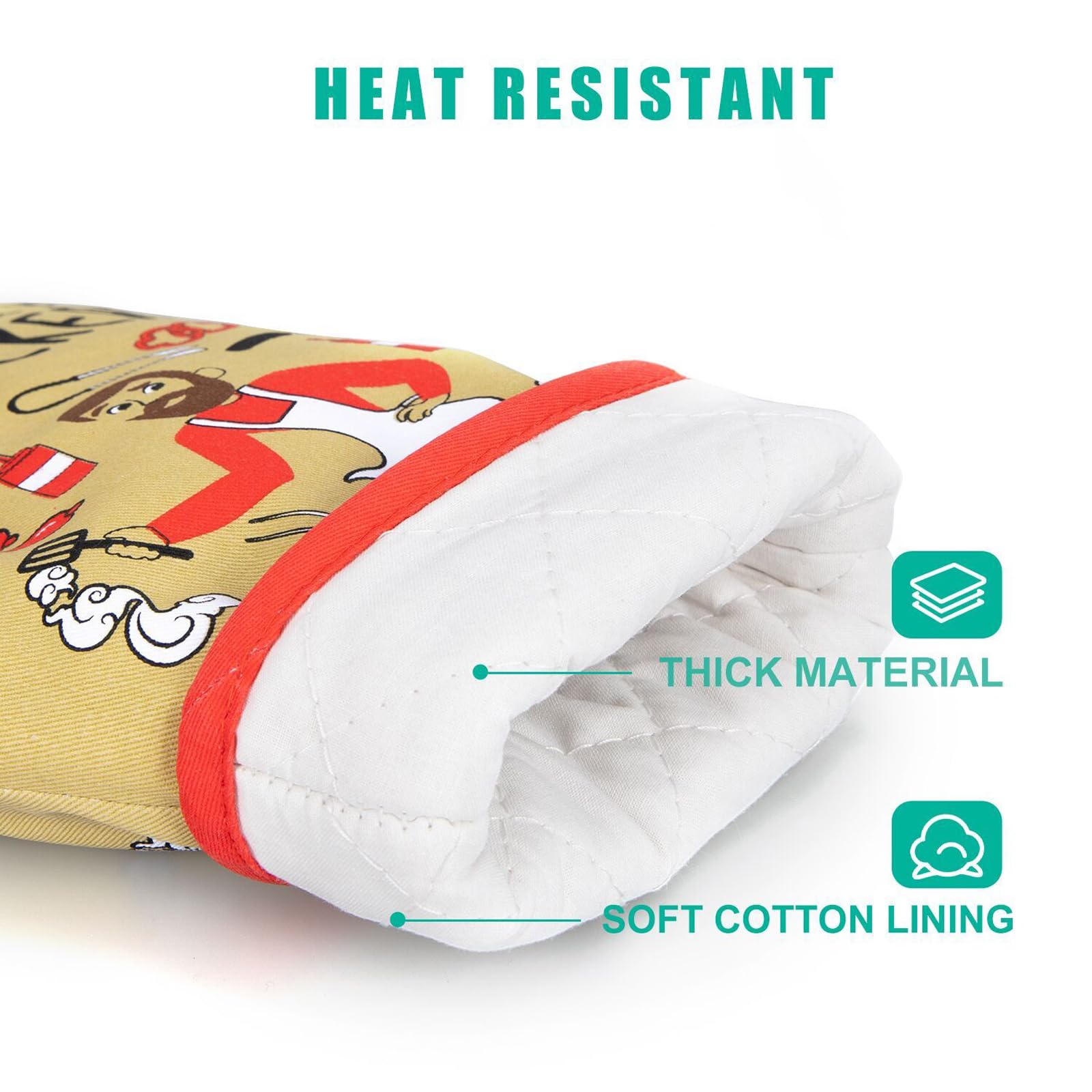 Miracu Funny Oven Mitts, Presents For Chefs, Funny Cooking Gadgets, Bbq Oven Mitt - Unique Gifts For Cooks Dad Brother Him, Manl