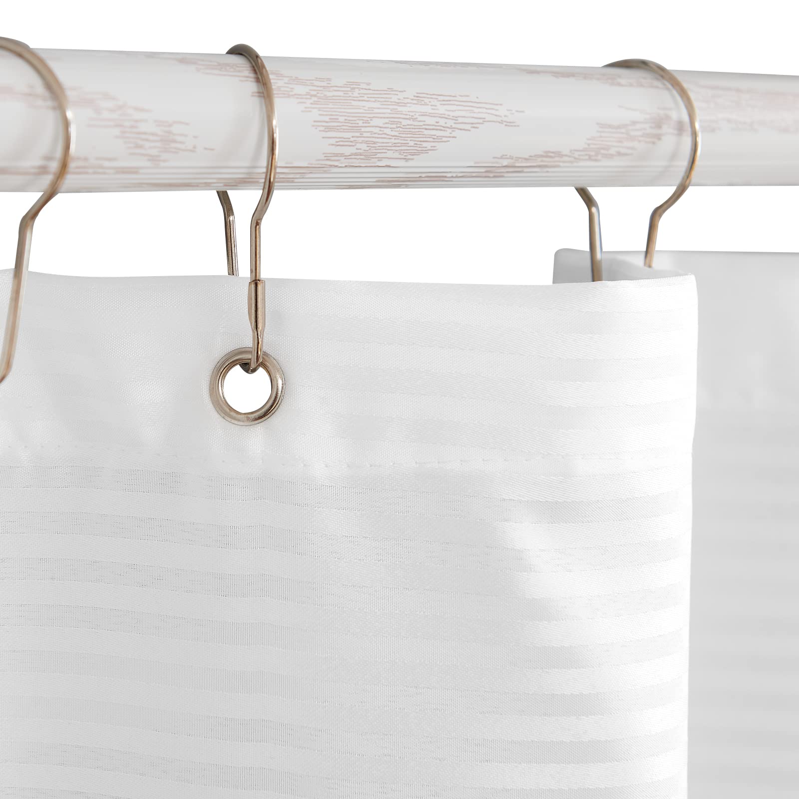 Jinchan Small Stall Shower Curtain 36X72 Inches Fabric Shower Curtain Black And White Striped Shower Curtain For Bathroom With H