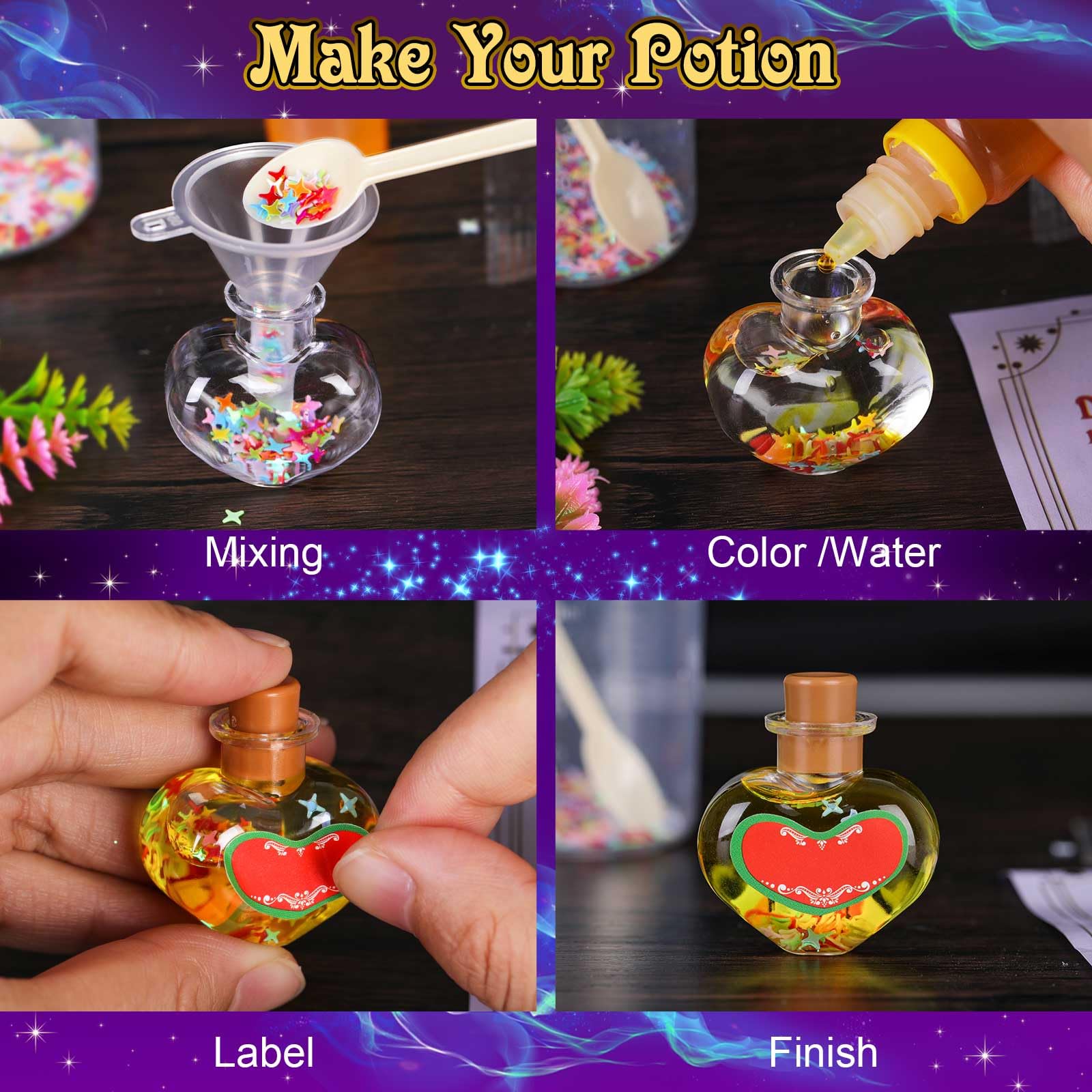 Advent Calendar 2025 for Girls - 24 Days Magic DIY Potion Kit Christmas Countdown Calendar, Halloween Gifts Arts and Crafts Stoc